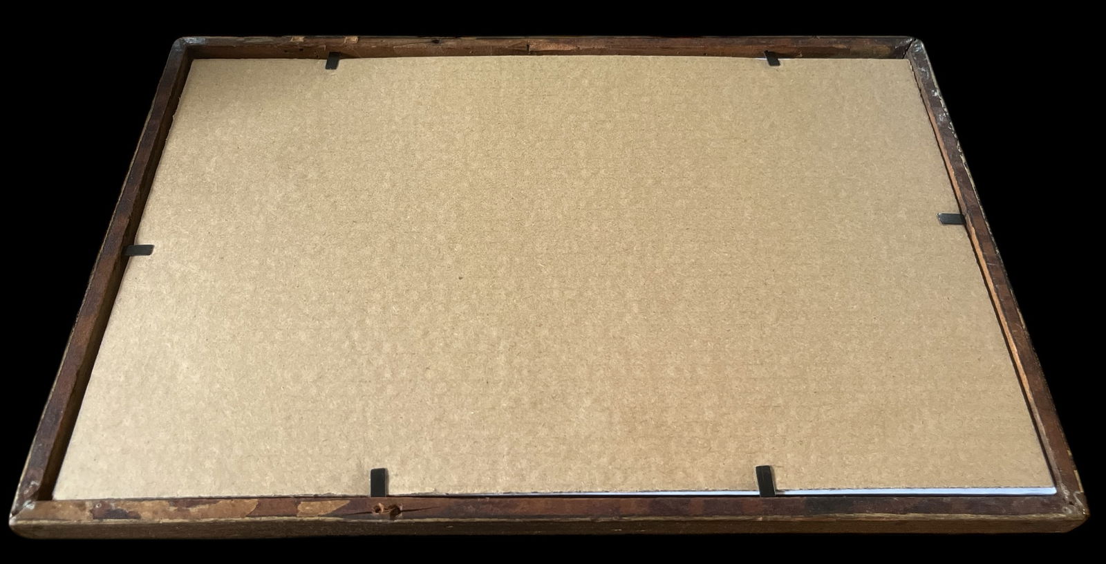 Contemporary Pen & Ink Drawing Olive Triptych Signed Original in Vintage Giltwood Frame – 11" - 7