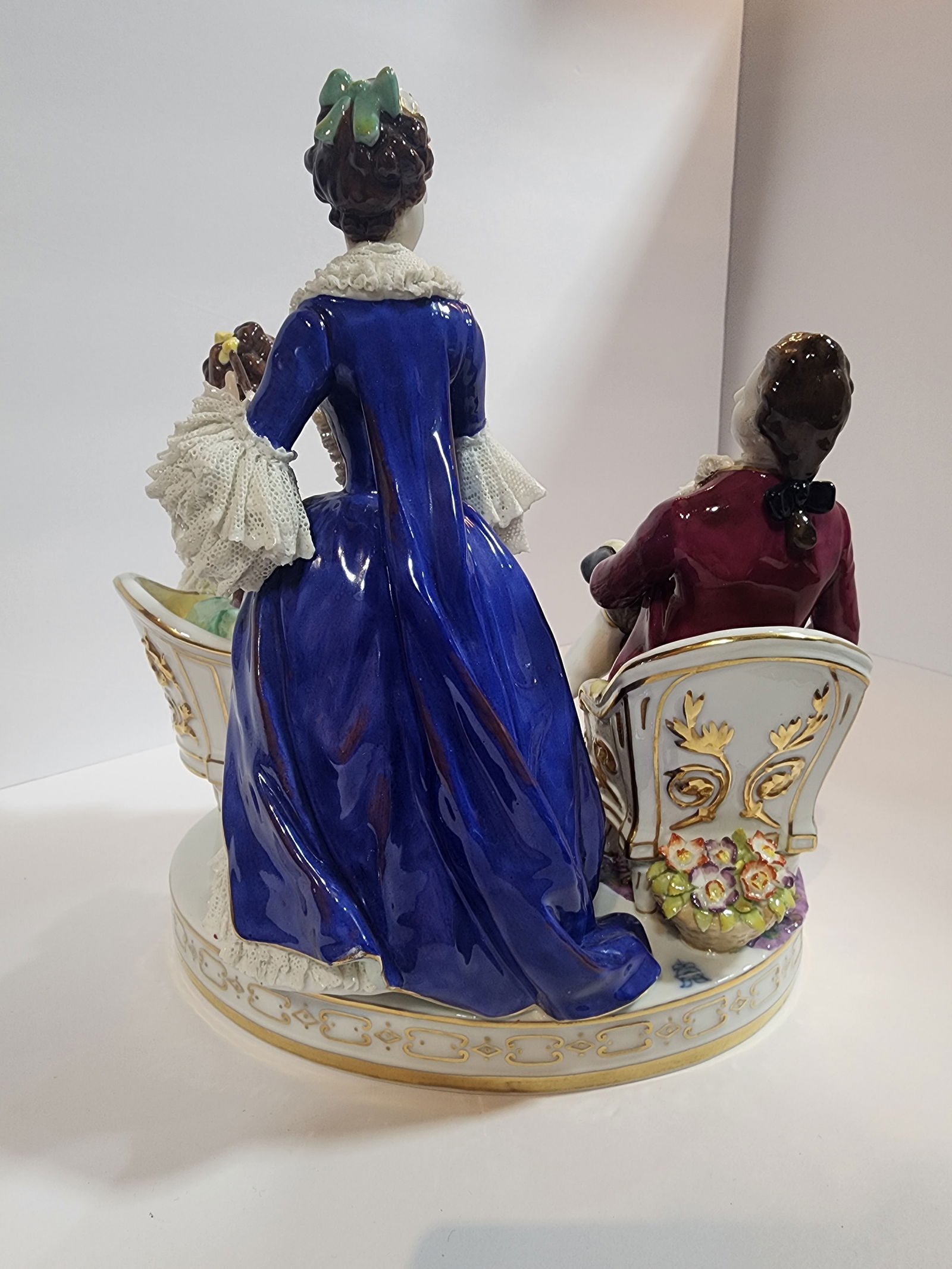 19th Century Dresden Lace La' Toilette Porcelain Figurine - 5