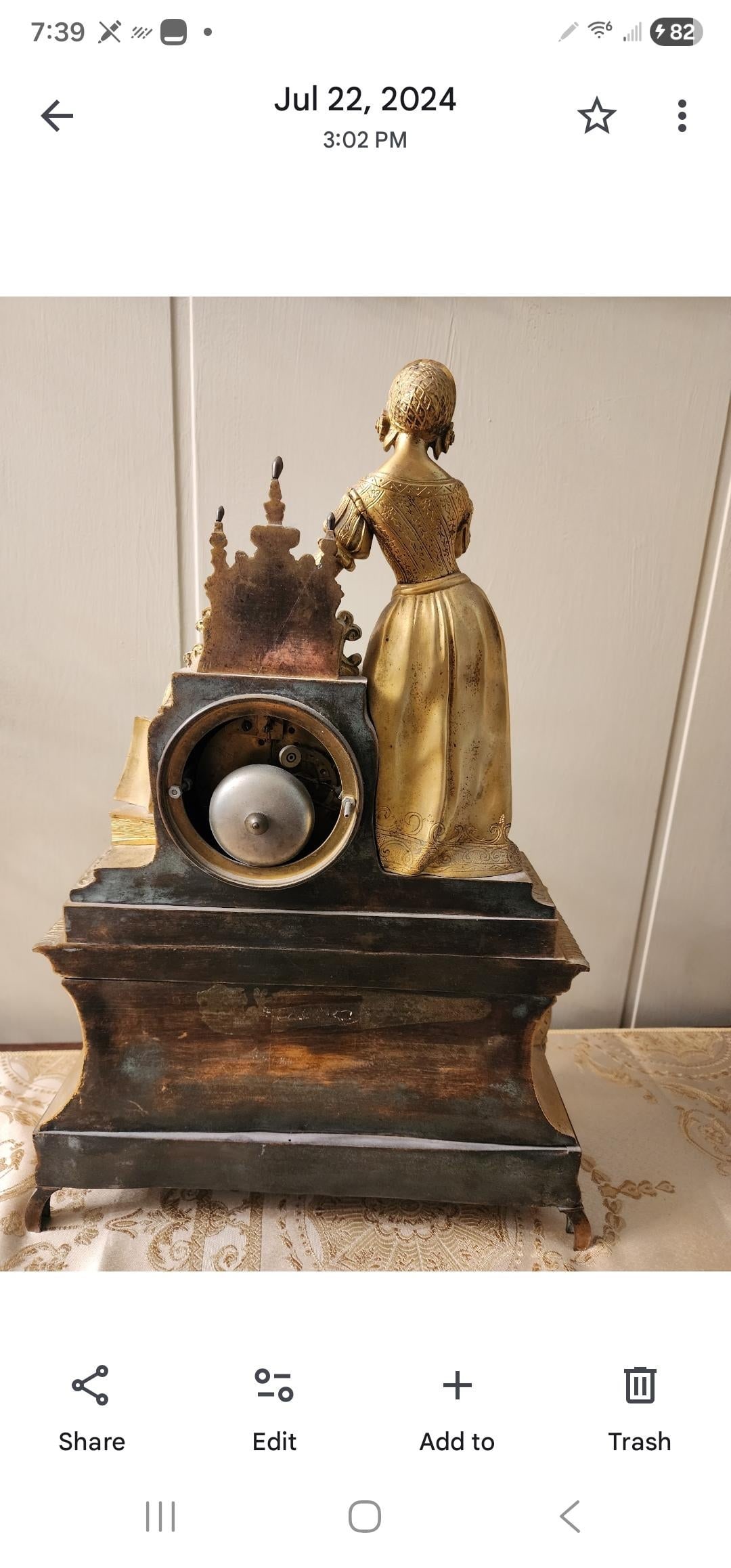 19th Century Incredible Gilt French Mantle Clock - 5