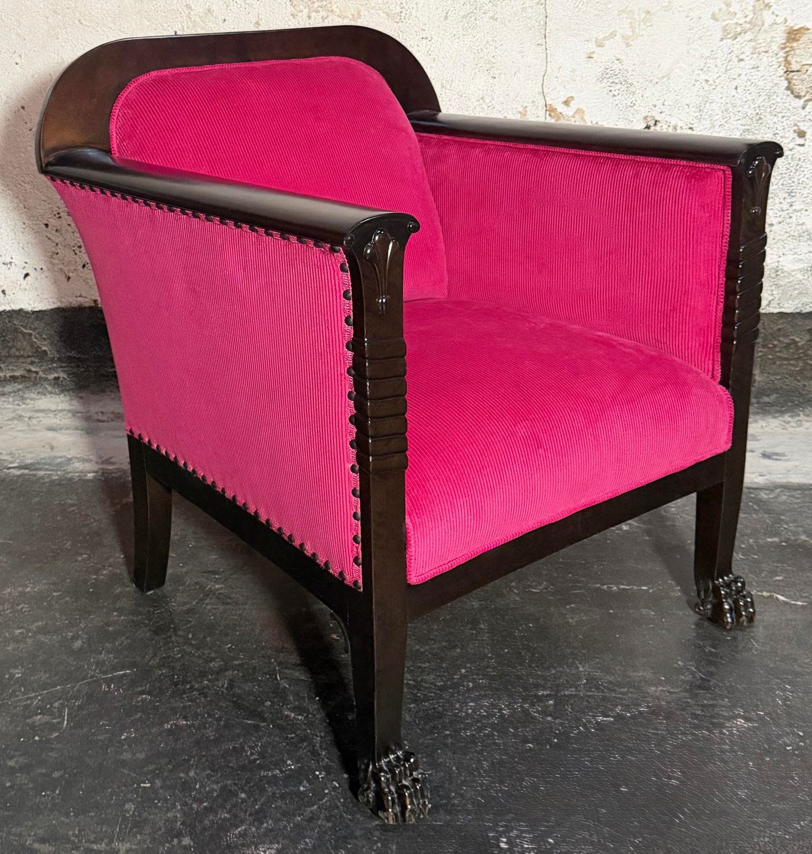 Antique Swedish Neoclassical Revival Lounge Armchair C. 1910 - Fully Restored - 3