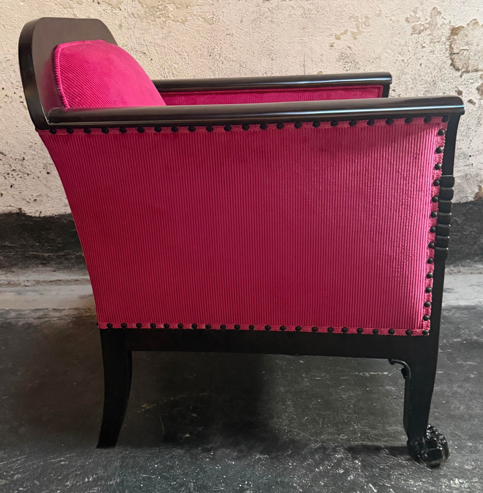 Antique Swedish Neoclassical Revival Lounge Armchair C. 1910 - Fully Restored - 4