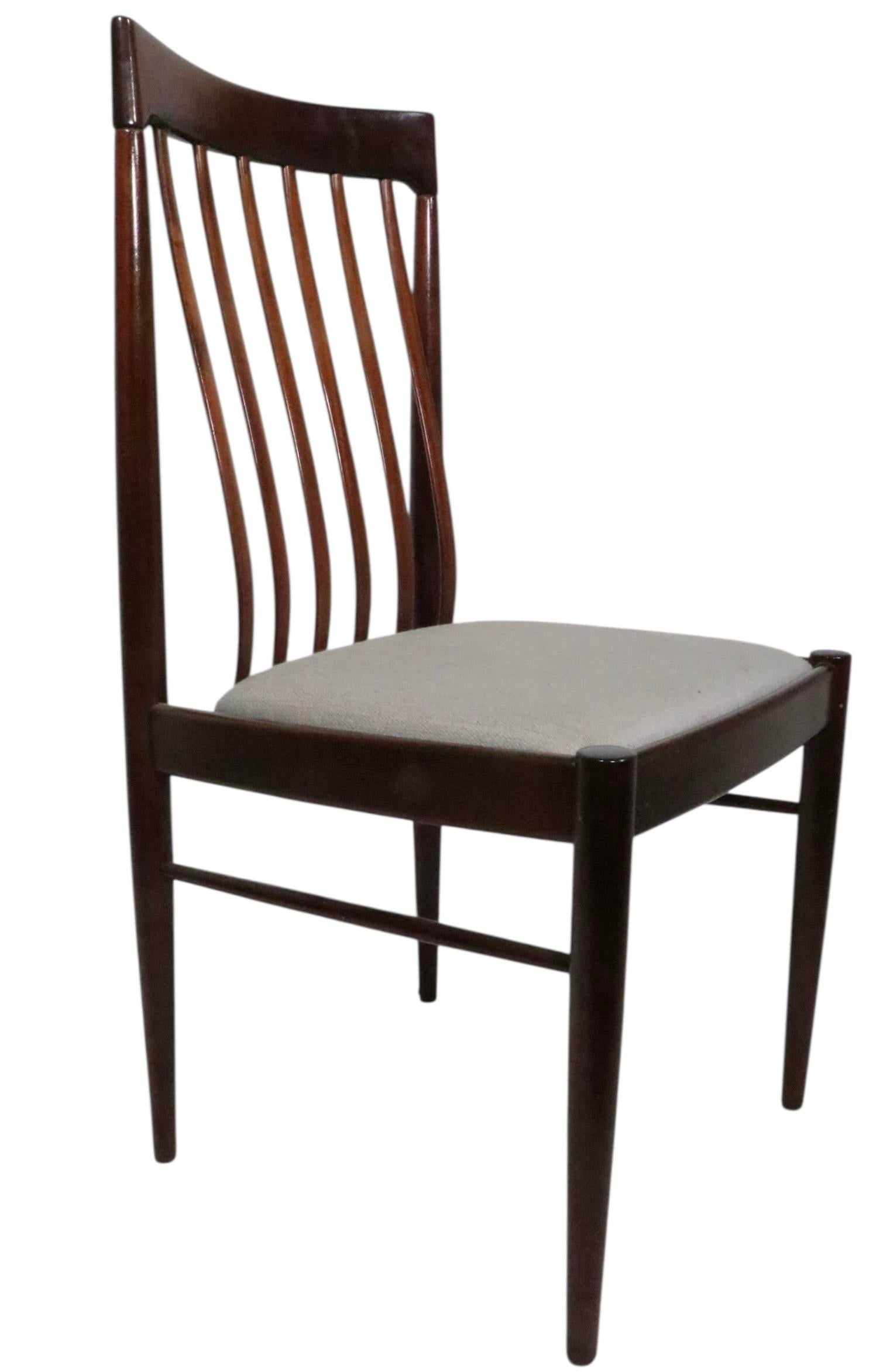 Set of Six Mid Century Danish Modern Dining Chairs by H. W. Klein for Bramin Mobler - 12