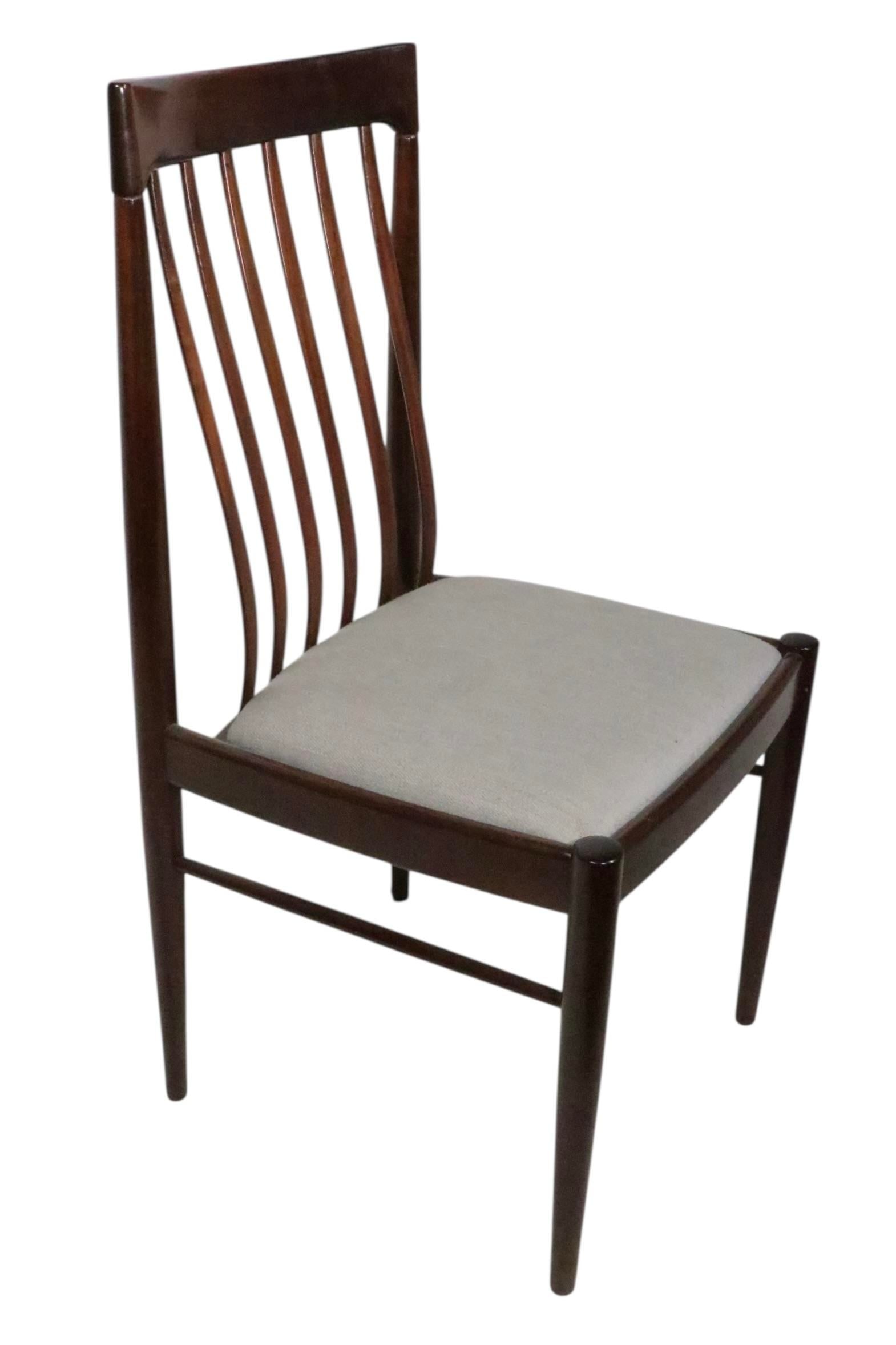 Set of Six Mid Century Danish Modern Dining Chairs by H. W. Klein for Bramin Mobler - 13