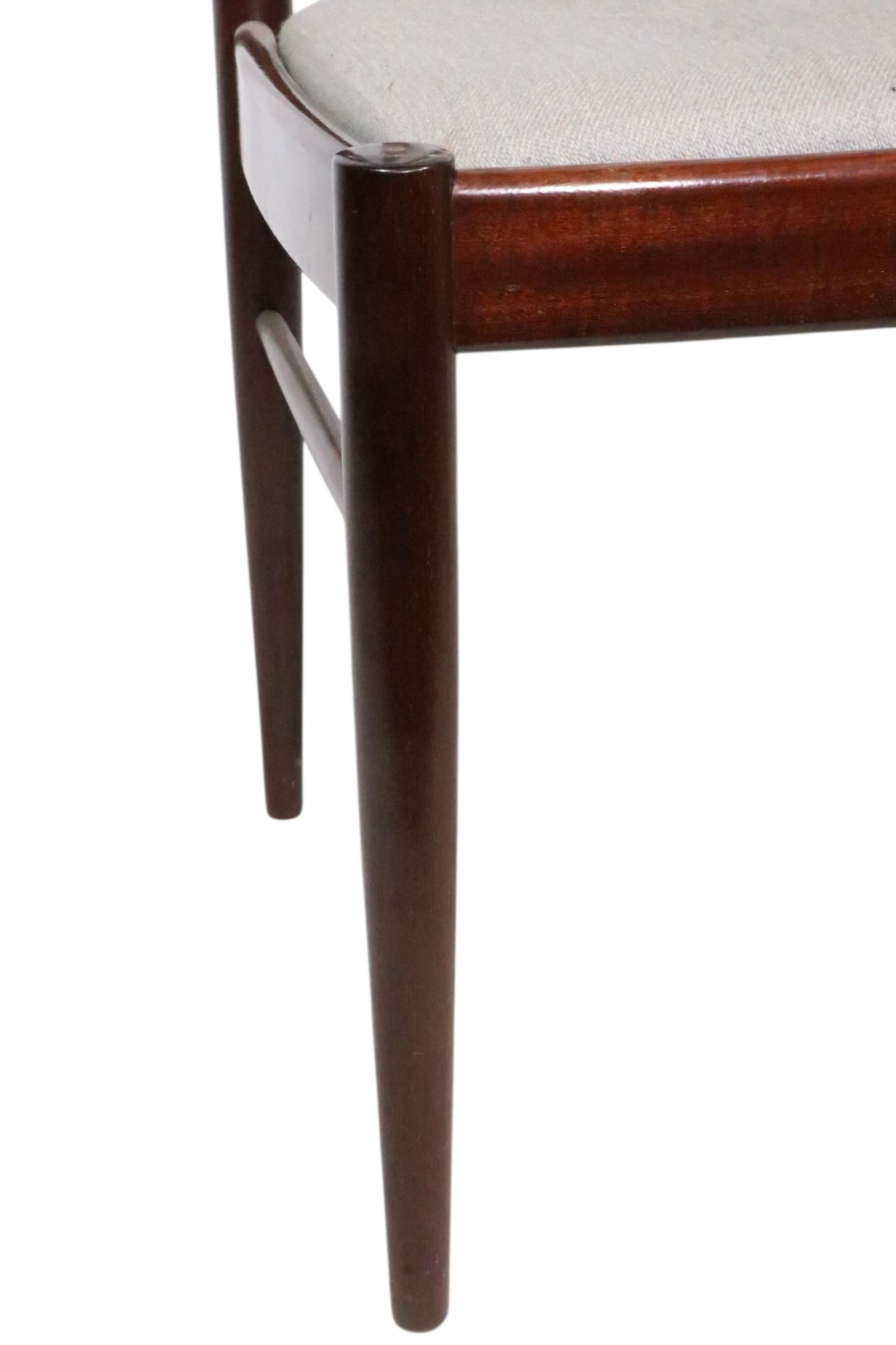 Set of Six Mid Century Danish Modern Dining Chairs by H. W. Klein for Bramin Mobler - 15