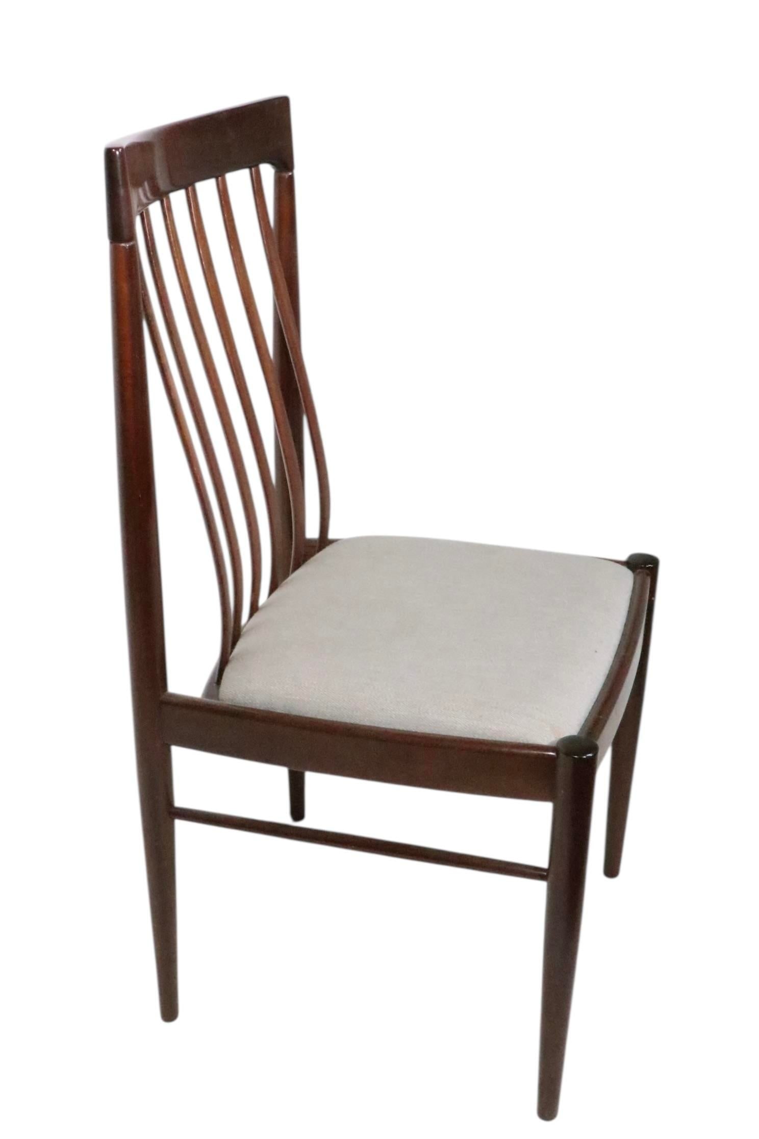 Set of Six Mid Century Danish Modern Dining Chairs by H. W. Klein for Bramin Mobler - 2