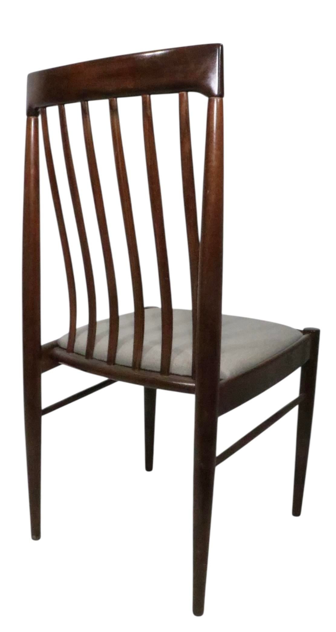 Set of Six Mid Century Danish Modern Dining Chairs by H. W. Klein for Bramin Mobler - 8