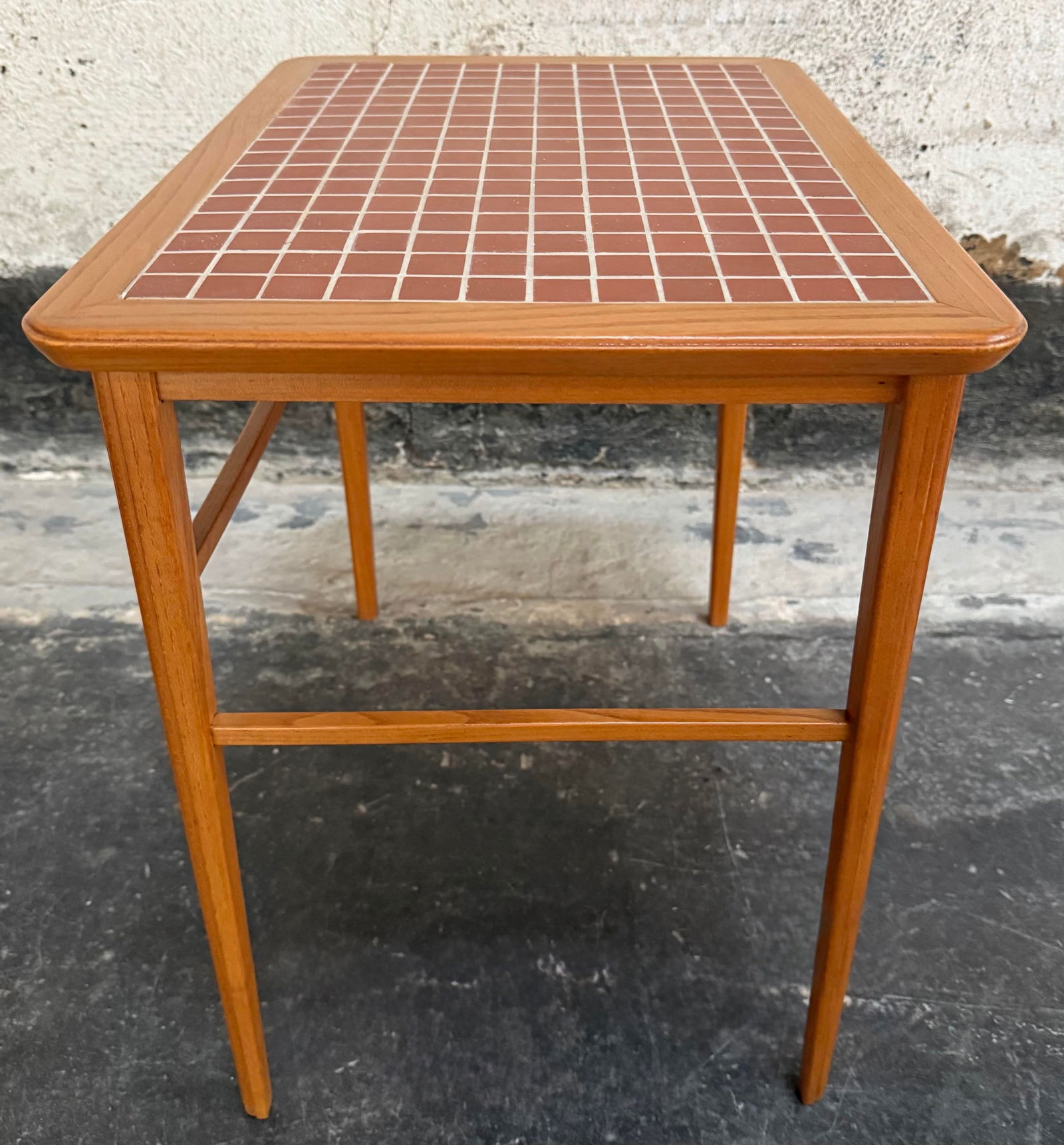 Mid-Century Modern Tile and Teak End or Drink Table, Sweden C. 1960 - 2