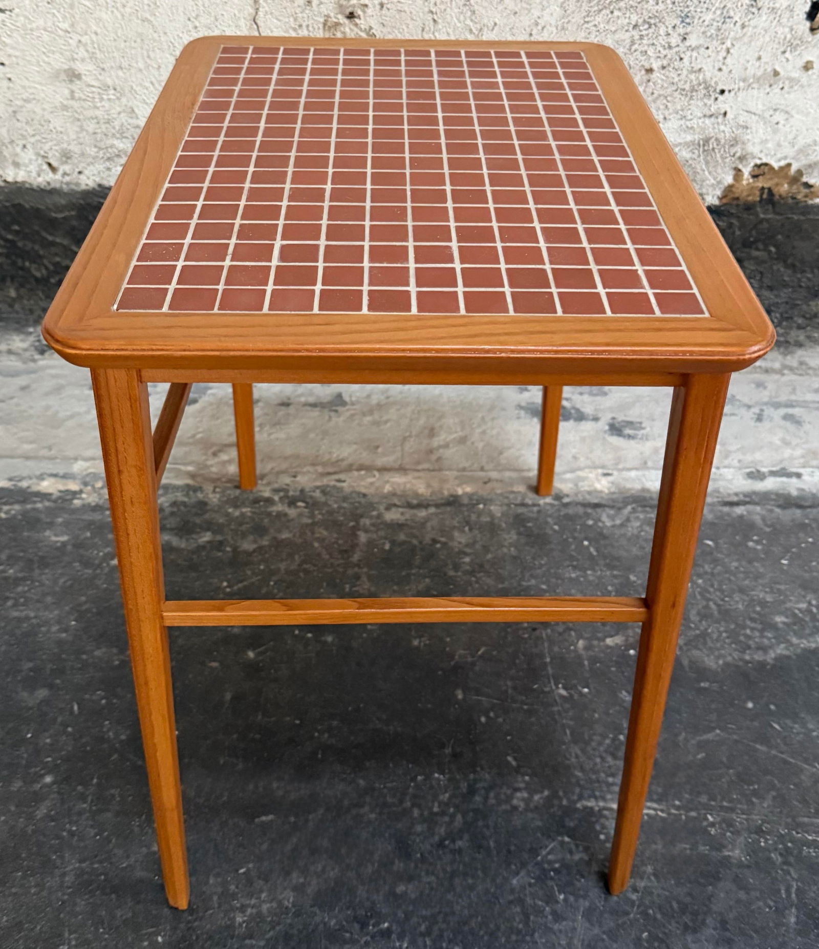 Mid-Century Modern Tile and Teak End or Drink Table, Sweden C. 1960 - 4