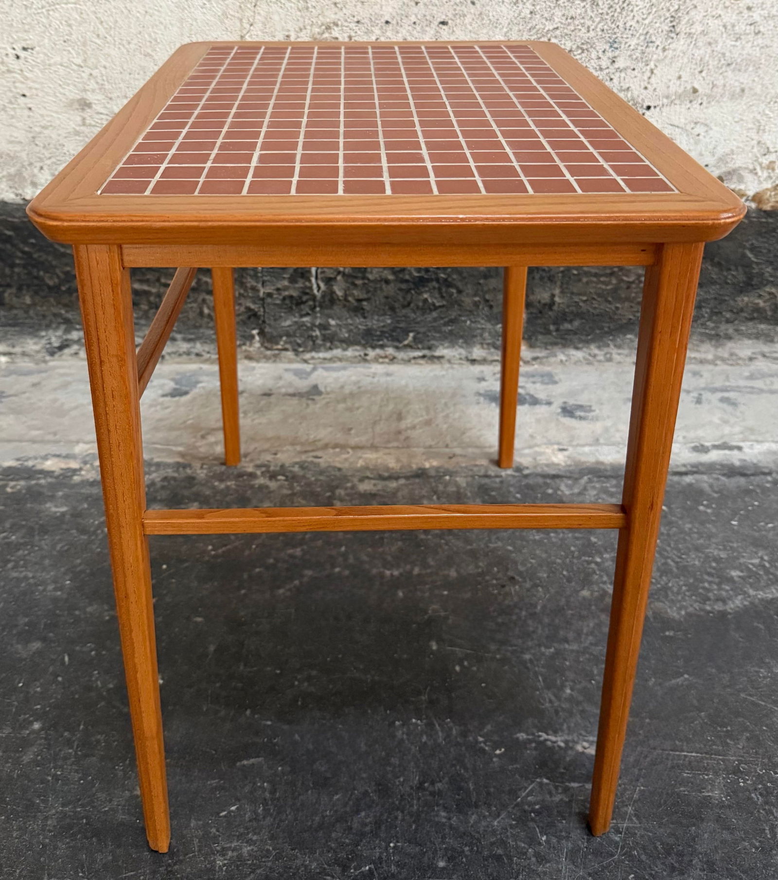 Mid-Century Modern Tile and Teak End or Drink Table, Sweden C. 1960 - 5