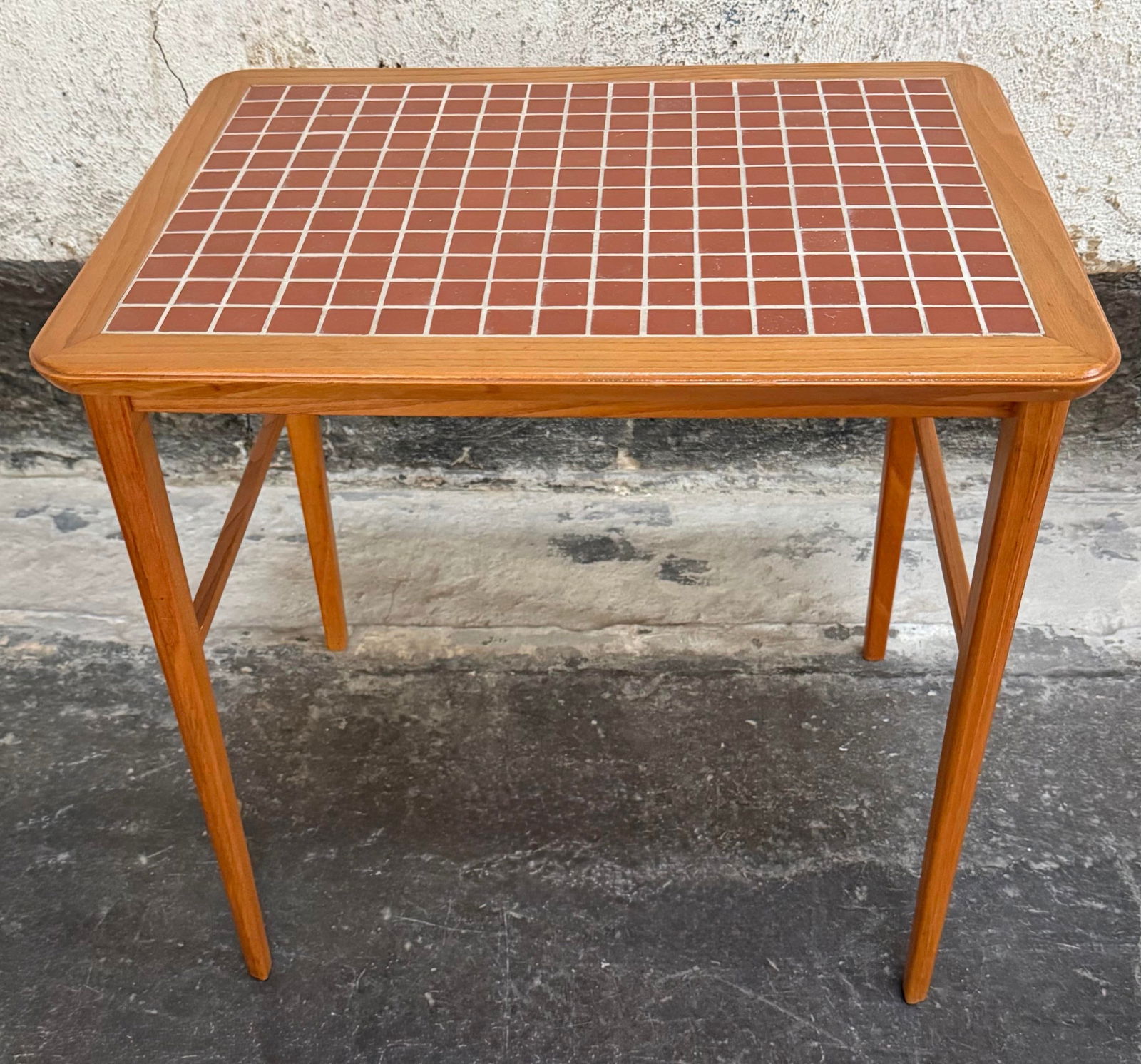 Mid-Century Modern Tile and Teak End or Drink Table, Sweden C. 1960 - 8
