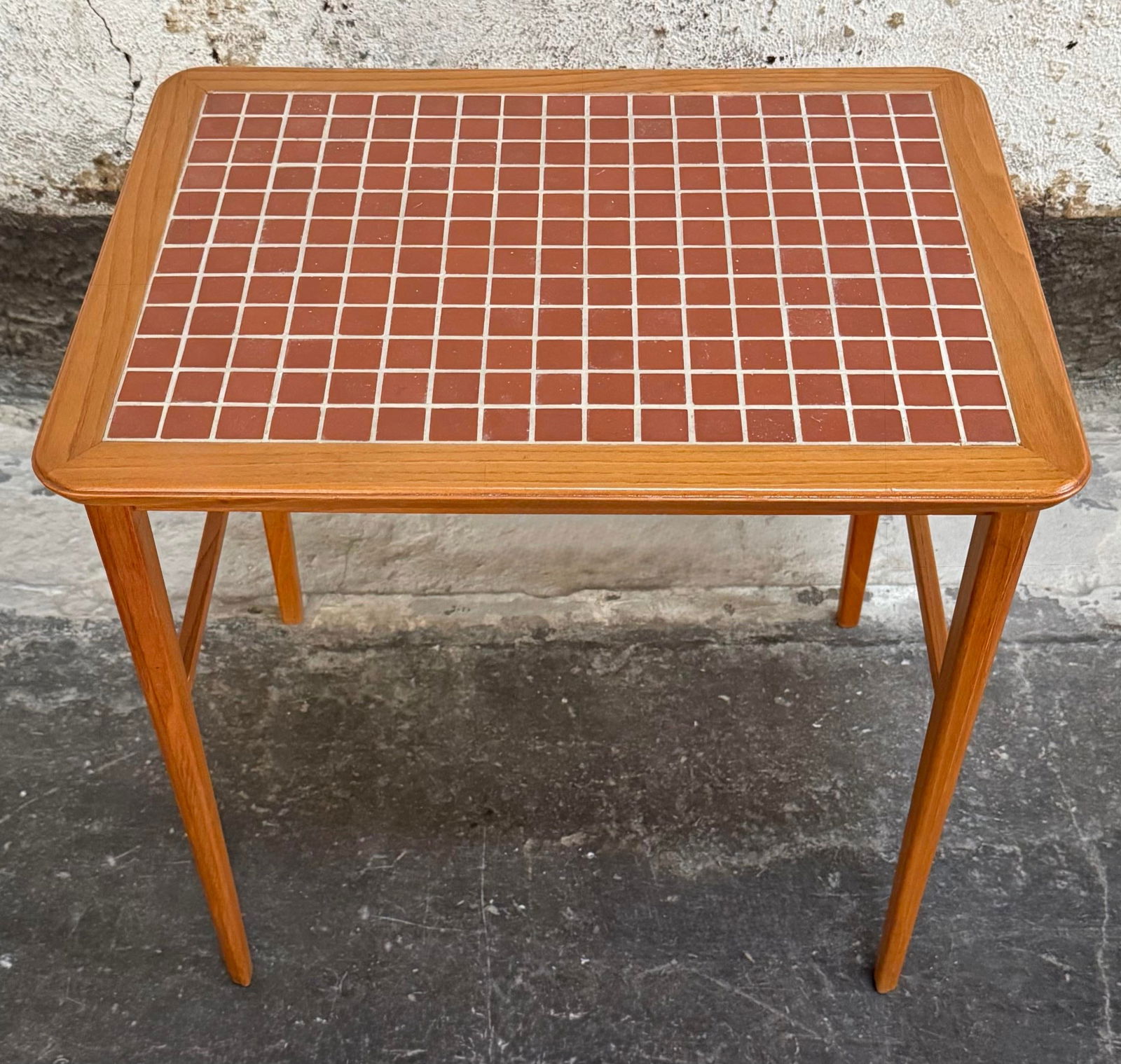 Mid-Century Modern Tile and Teak End or Drink Table, Sweden C. 1960 - 9