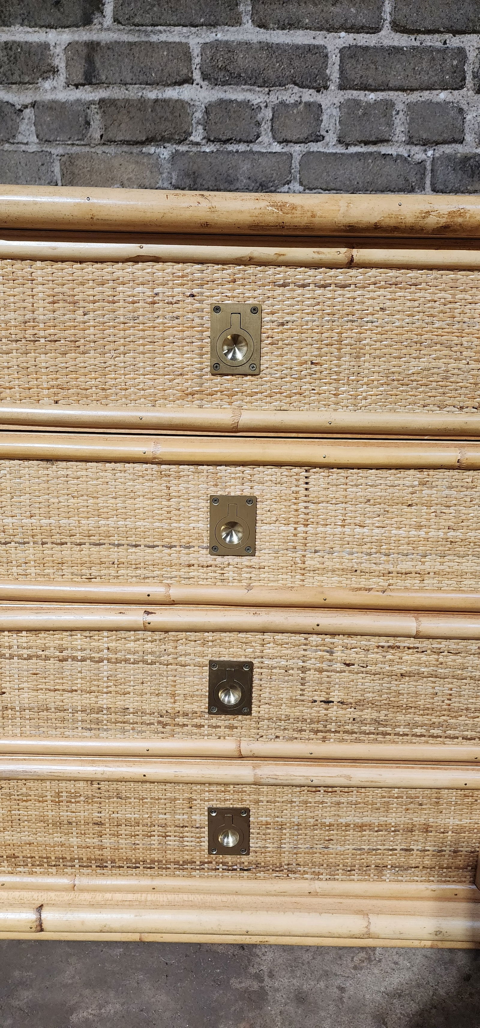 Dal Vera Credenza, Bamboo & Rattan, Made in Italy, 1970s - 6