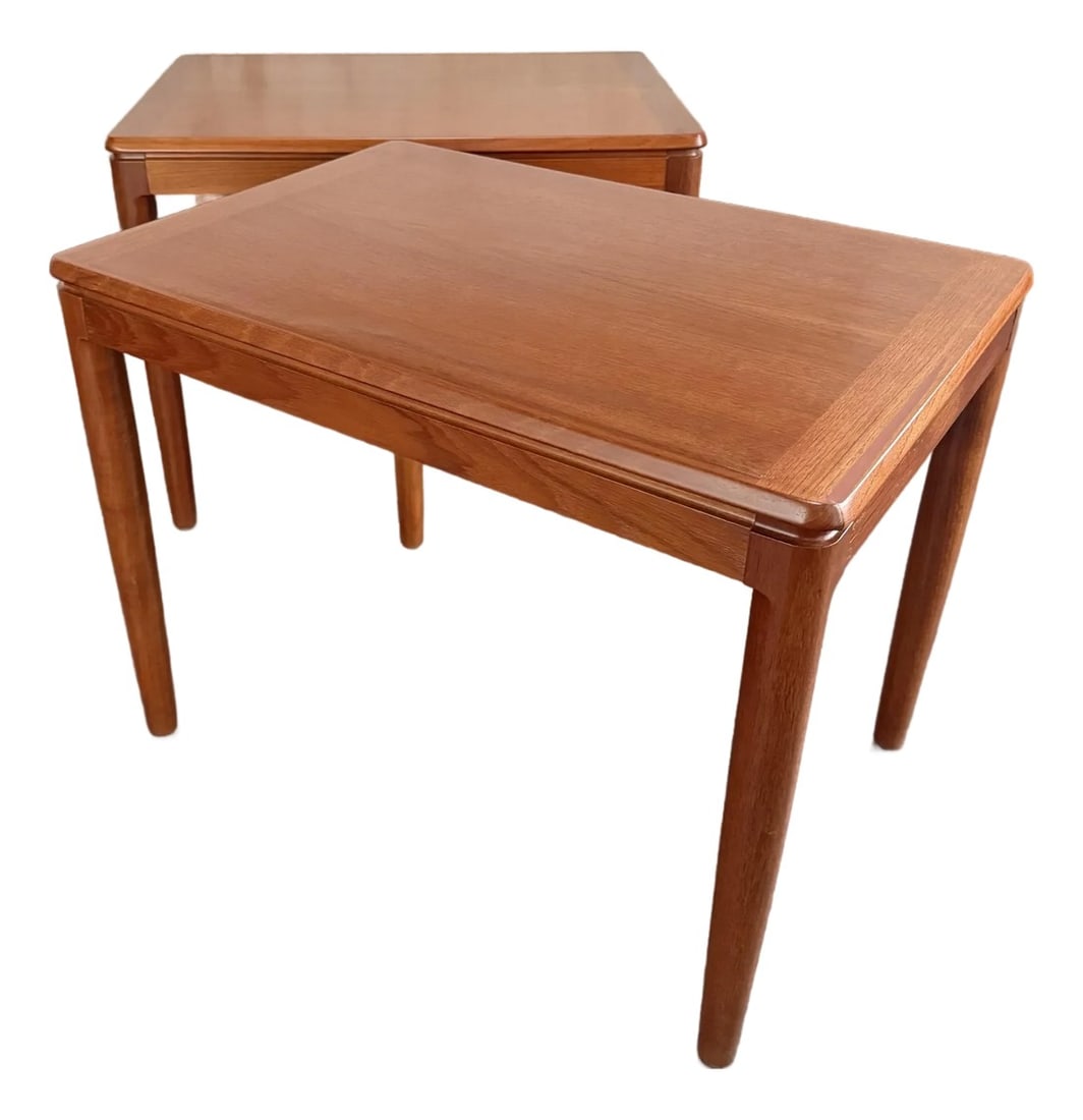 Pair of Mid-Century Modern Teak End Tables by Göte Möbler Nässjö, Sweden c.1960 (1 of 9)