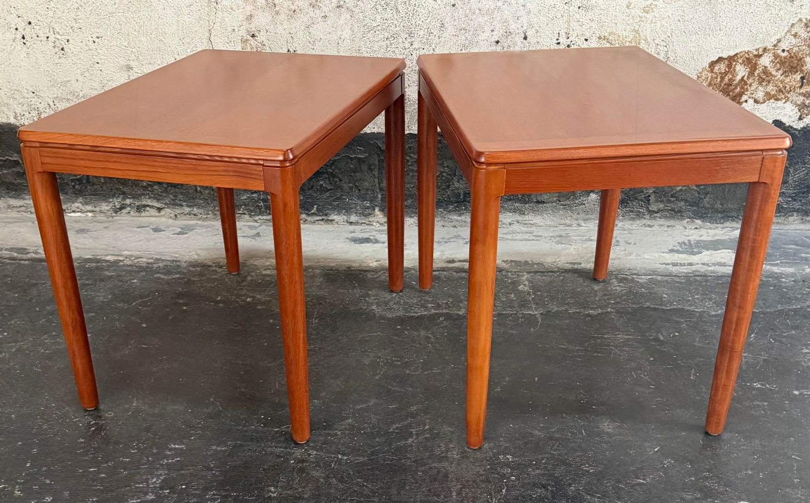 Pair of Mid-Century Modern Teak End Tables by Göte Möbler Nässjö, Sweden c.1960 - 2