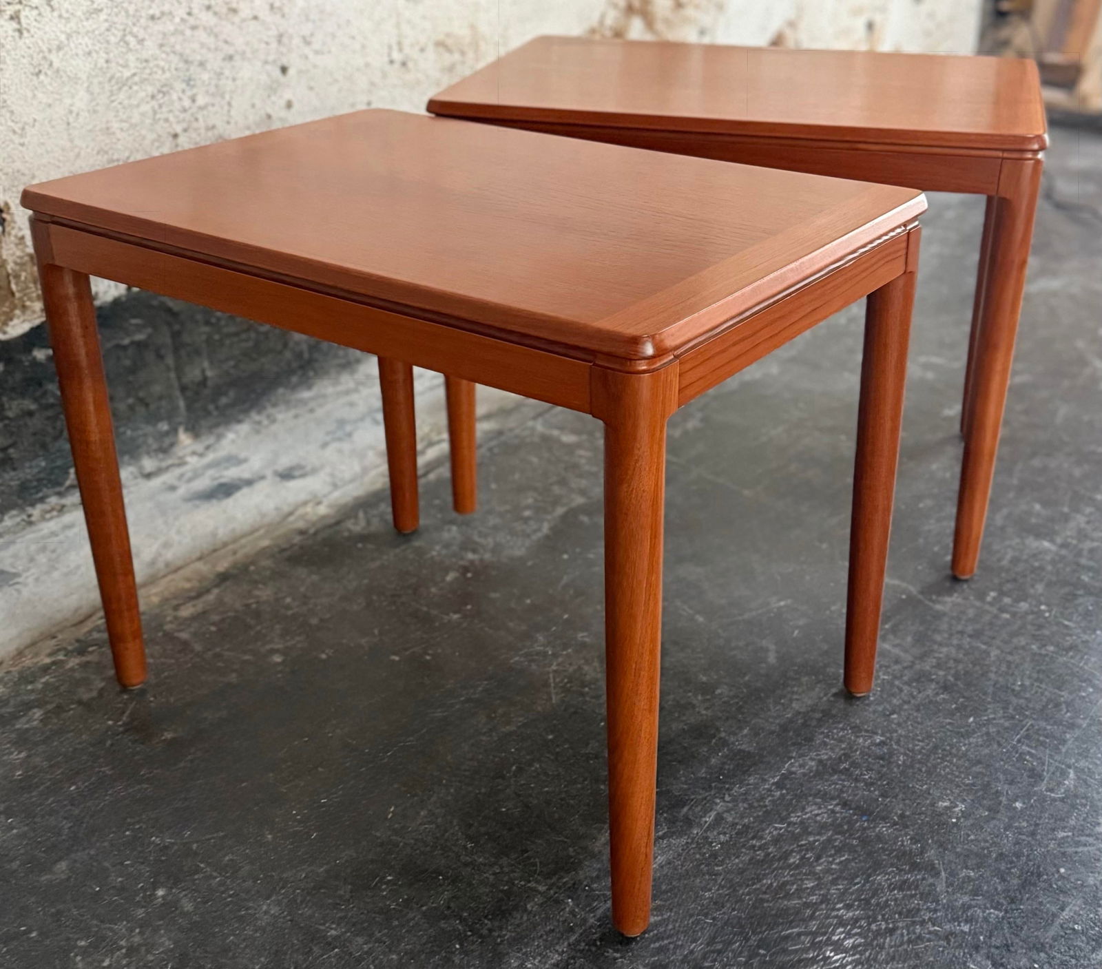Pair of Mid-Century Modern Teak End Tables by Göte Möbler Nässjö, Sweden c.1960 - 3