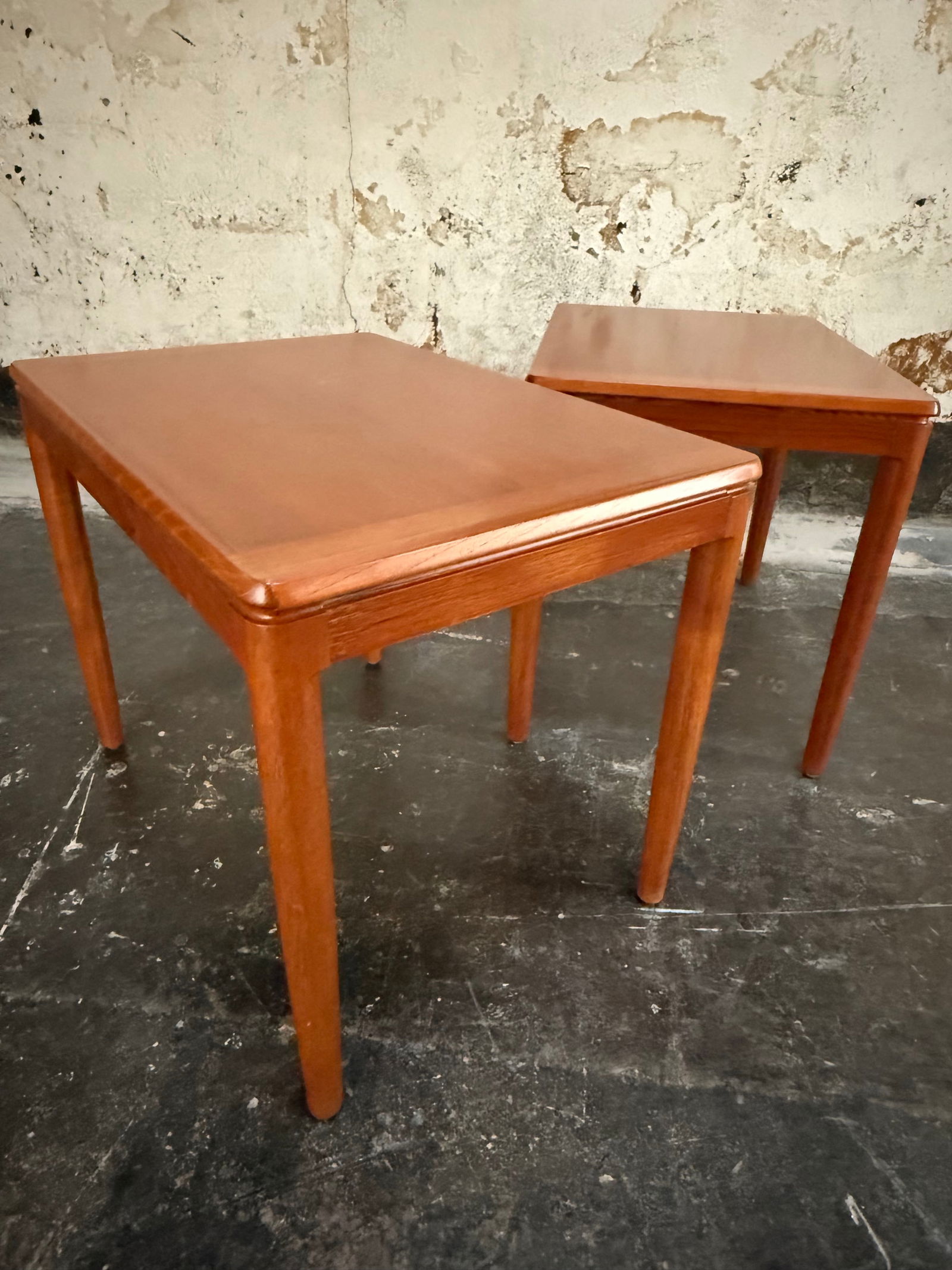 Pair of Mid-Century Modern Teak End Tables by Göte Möbler Nässjö, Sweden c.1960 - 5