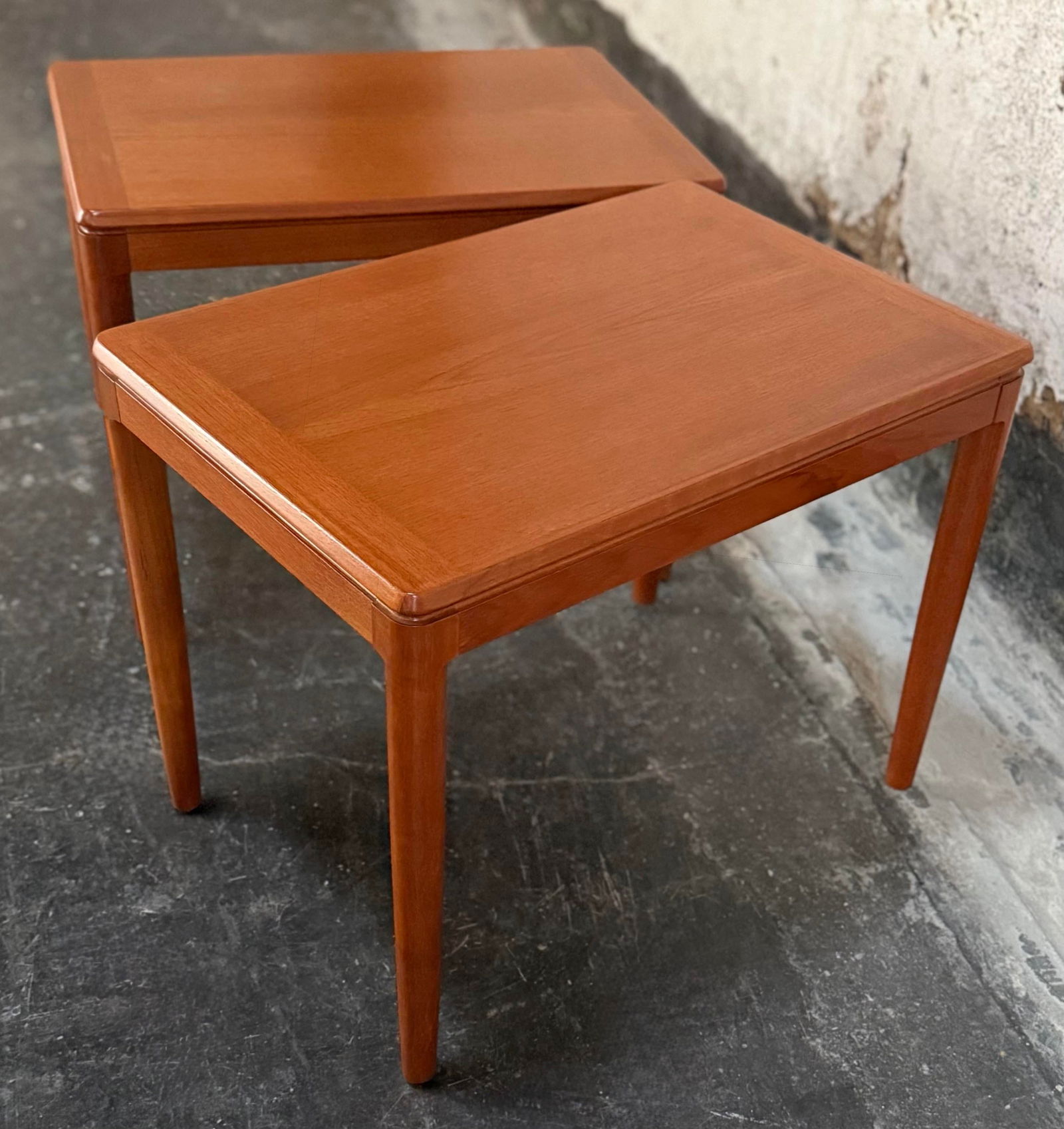 Pair of Mid-Century Modern Teak End Tables by Göte Möbler Nässjö, Sweden c.1960 - 7