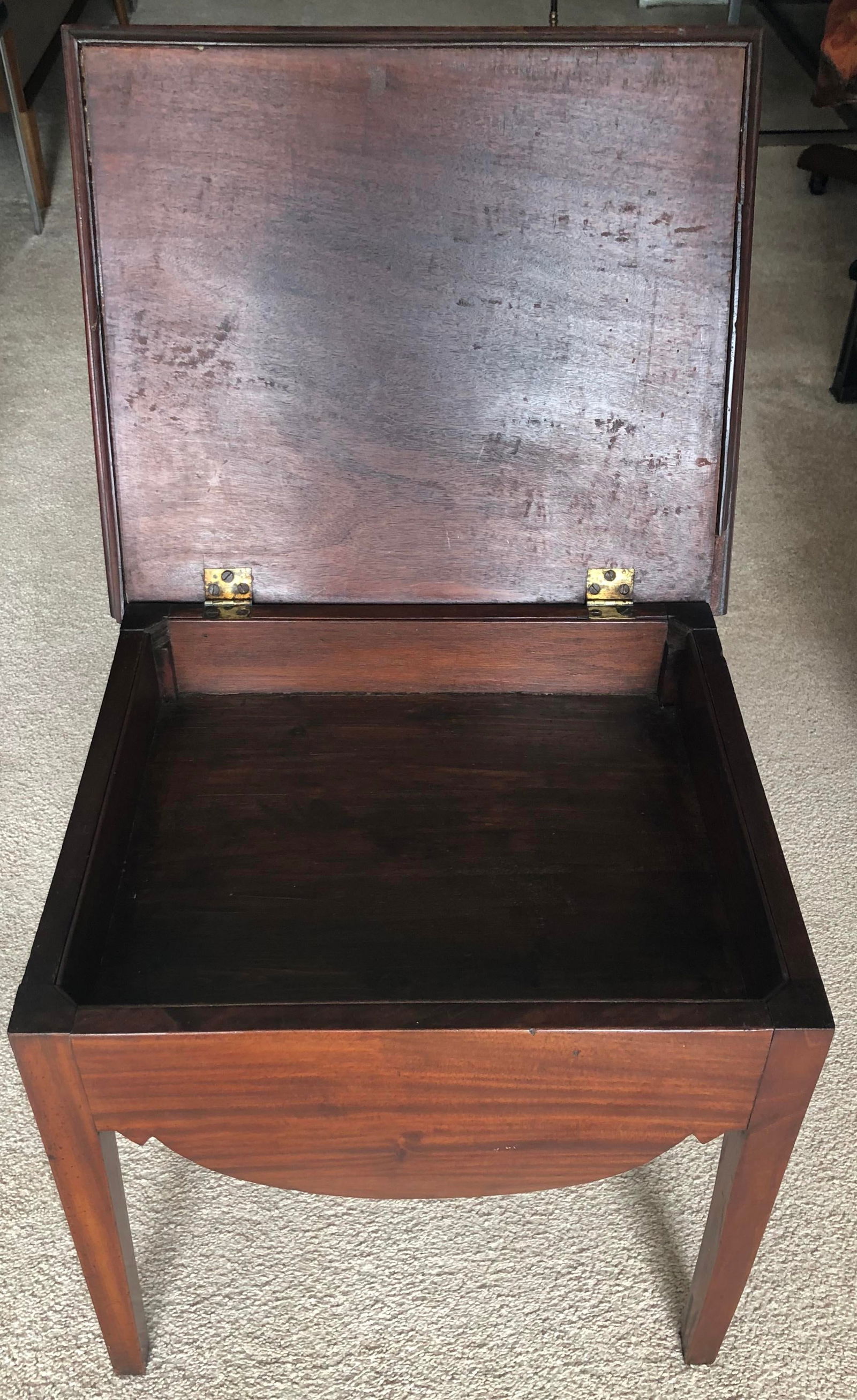 Antique Georgian English Mahogany Side Table-Flip Top - 2