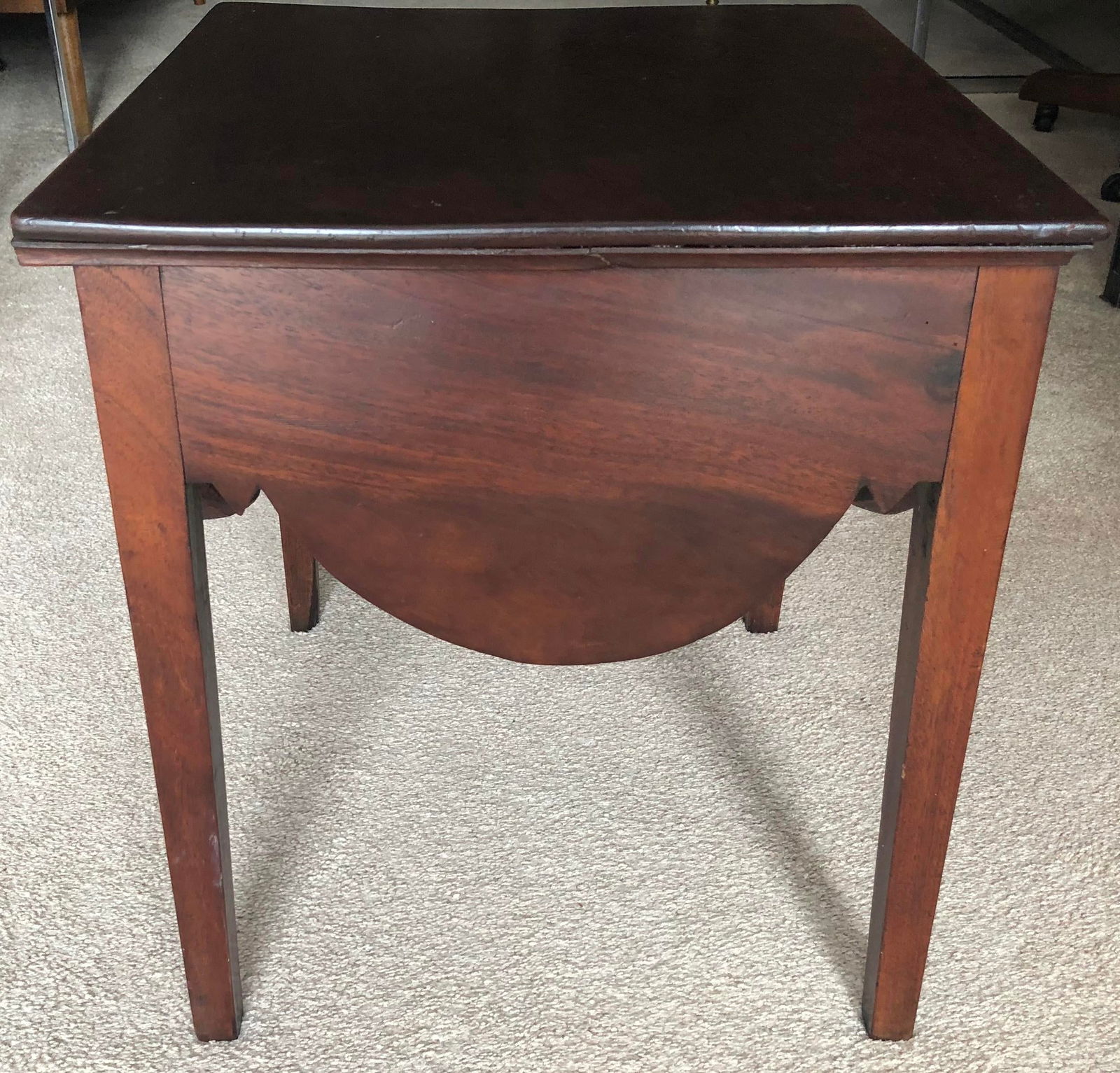 Antique Georgian English Mahogany Side Table-Flip Top - 3