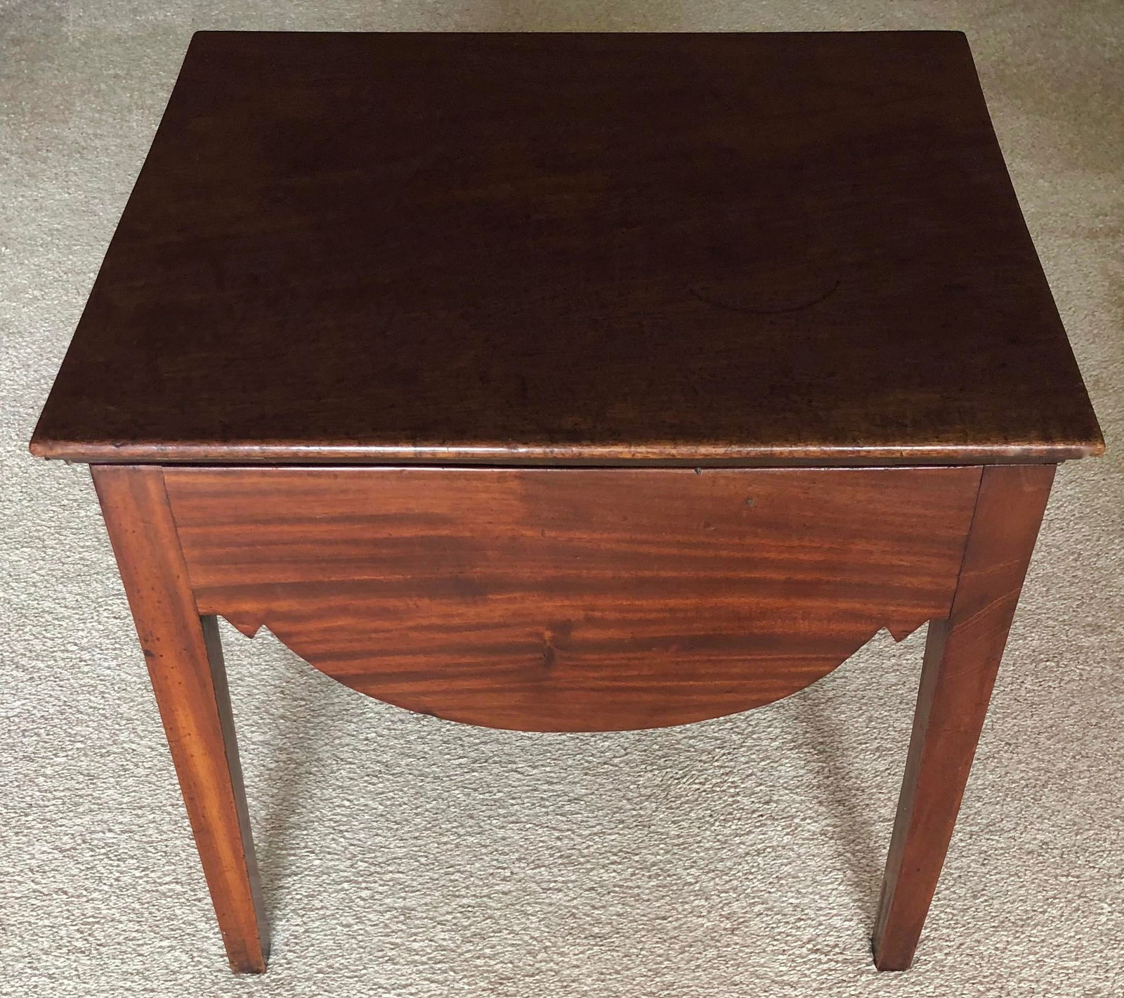 Antique Georgian English Mahogany Side Table-Flip Top - 4
