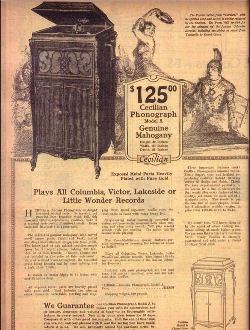 Antique Victrola Mini Bar - 2