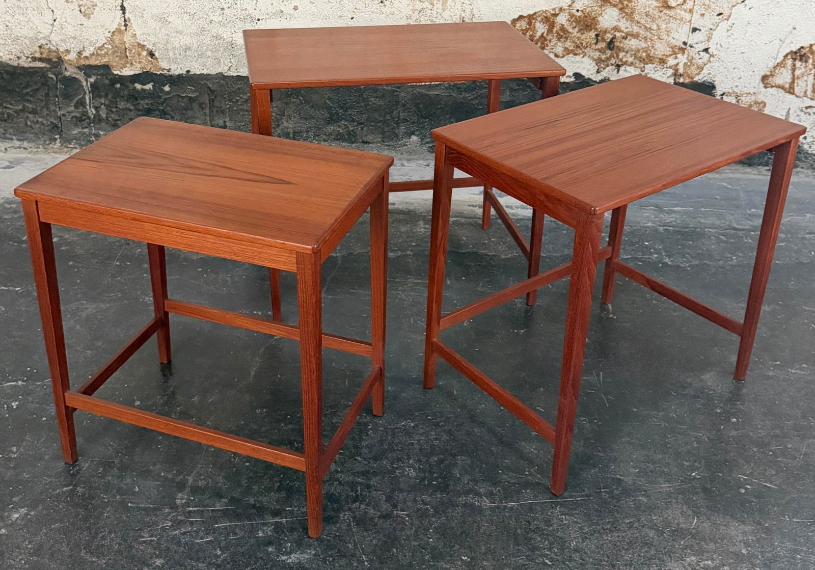 Set of Three Mid-Century Modern Teak Nesting Tables by Svante Skogh for Seffle, Sweden C. 1960s - 10