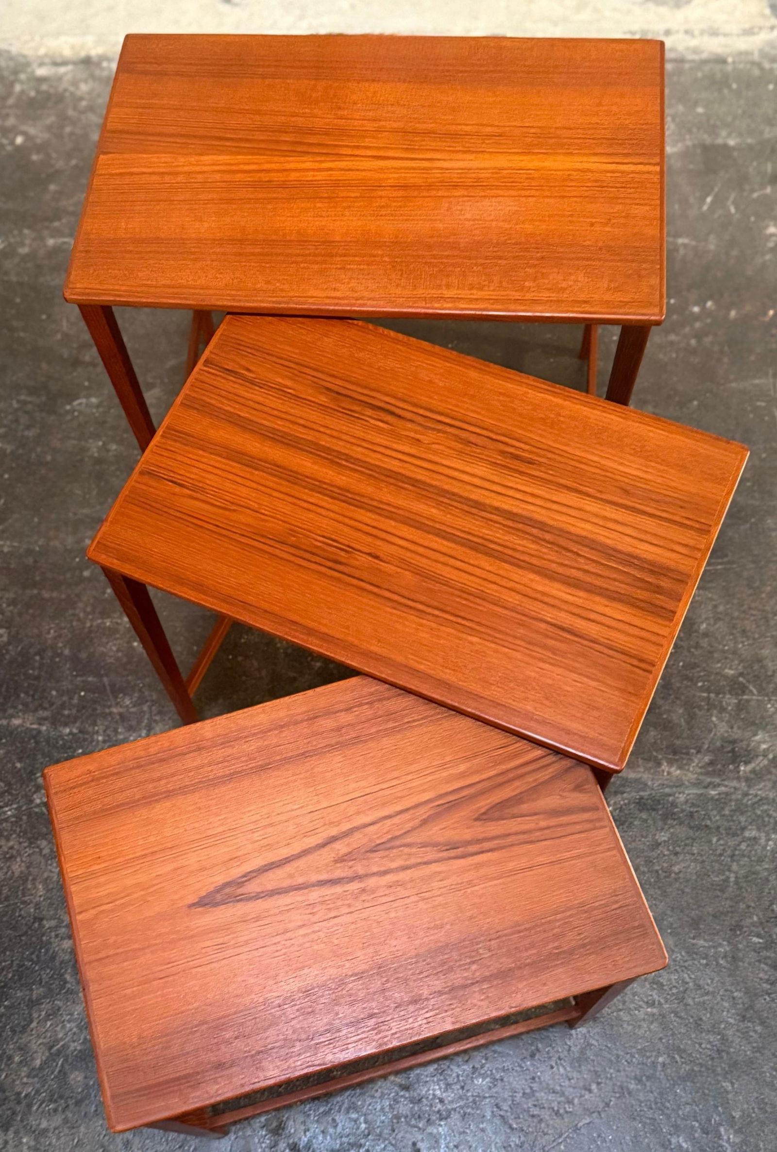 Set of Three Mid-Century Modern Teak Nesting Tables by Svante Skogh for Seffle, Sweden C. 1960s - 11