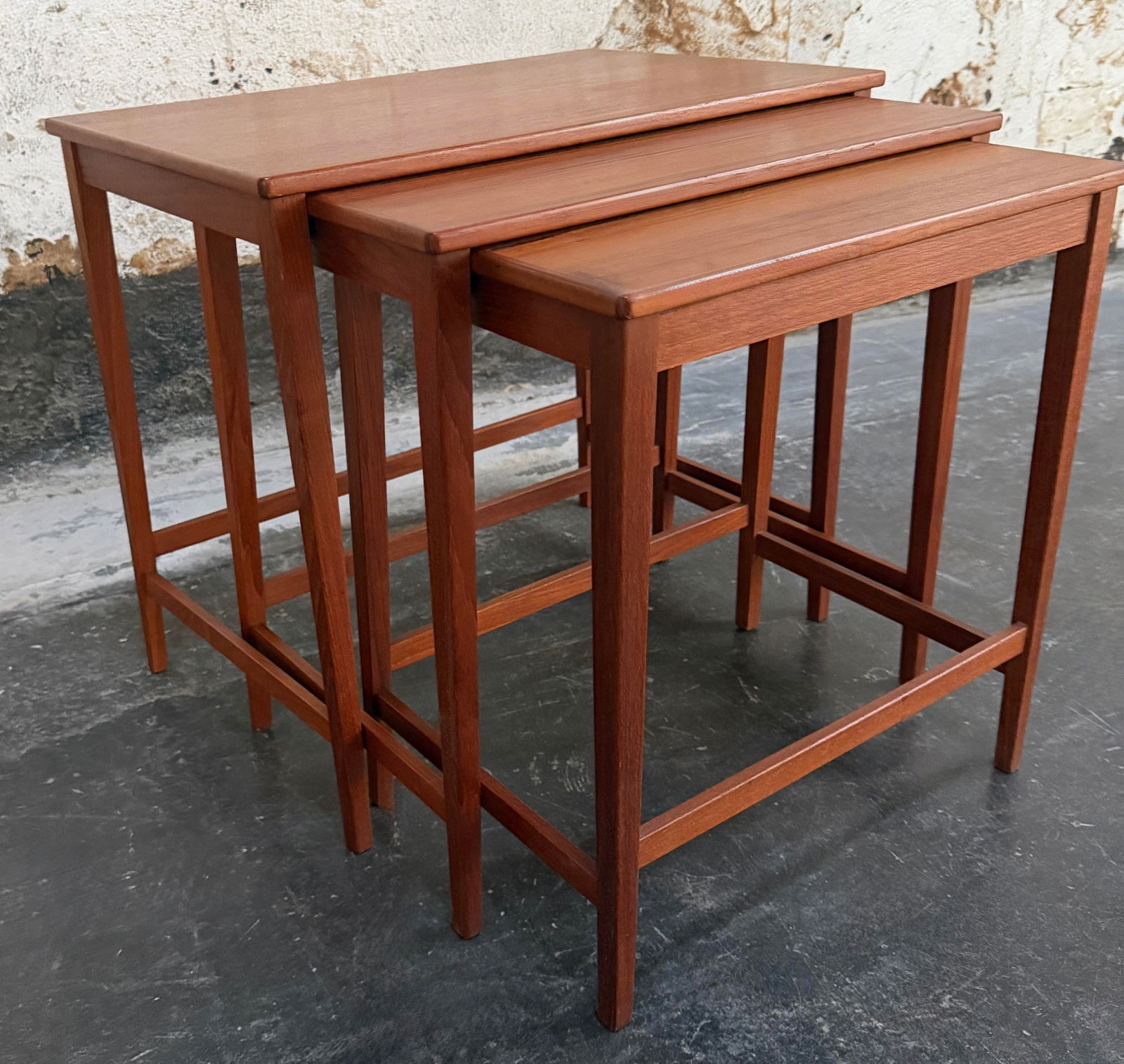 Set of Three Mid-Century Modern Teak Nesting Tables by Svante Skogh for Seffle, Sweden C. 1960s - 2