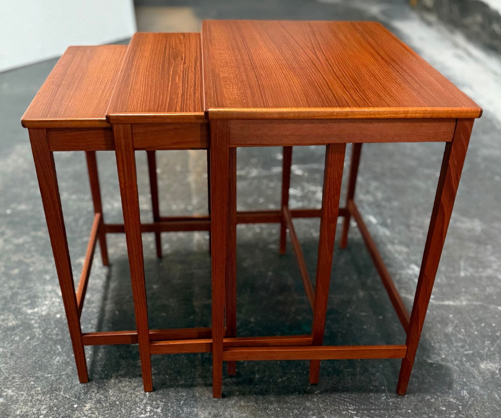 Set of Three Mid-Century Modern Teak Nesting Tables by Svante Skogh for Seffle, Sweden C. 1960s - 5