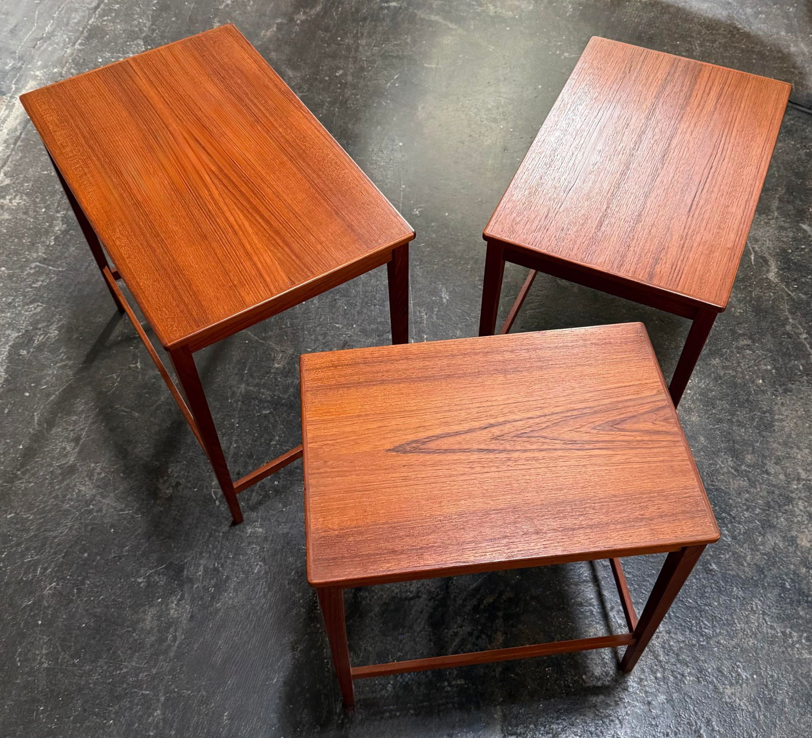 Set of Three Mid-Century Modern Teak Nesting Tables by Svante Skogh for Seffle, Sweden C. 1960s - 9