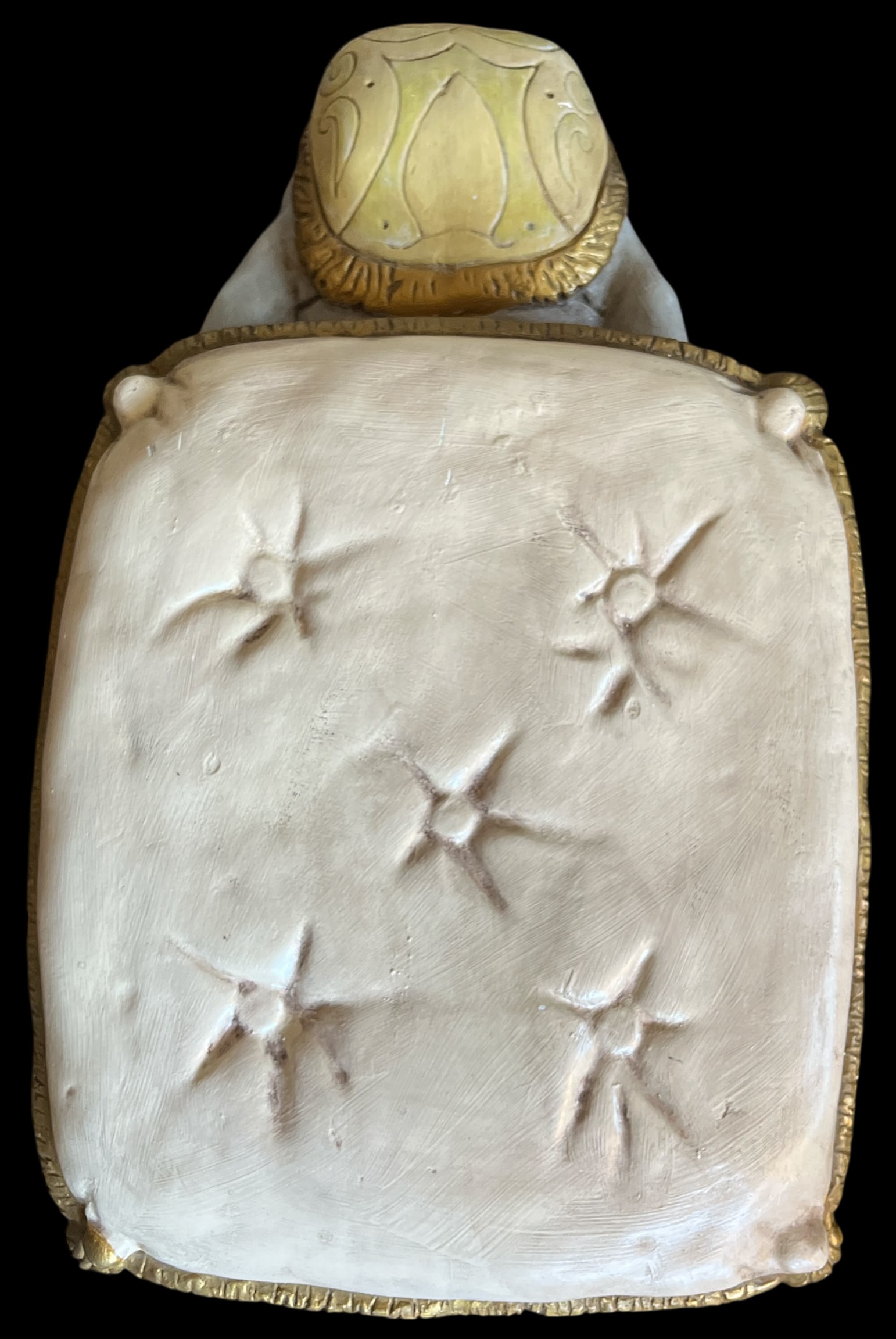 Vintage Hand-Painted Elephant Garden Stool / Side Table - 9