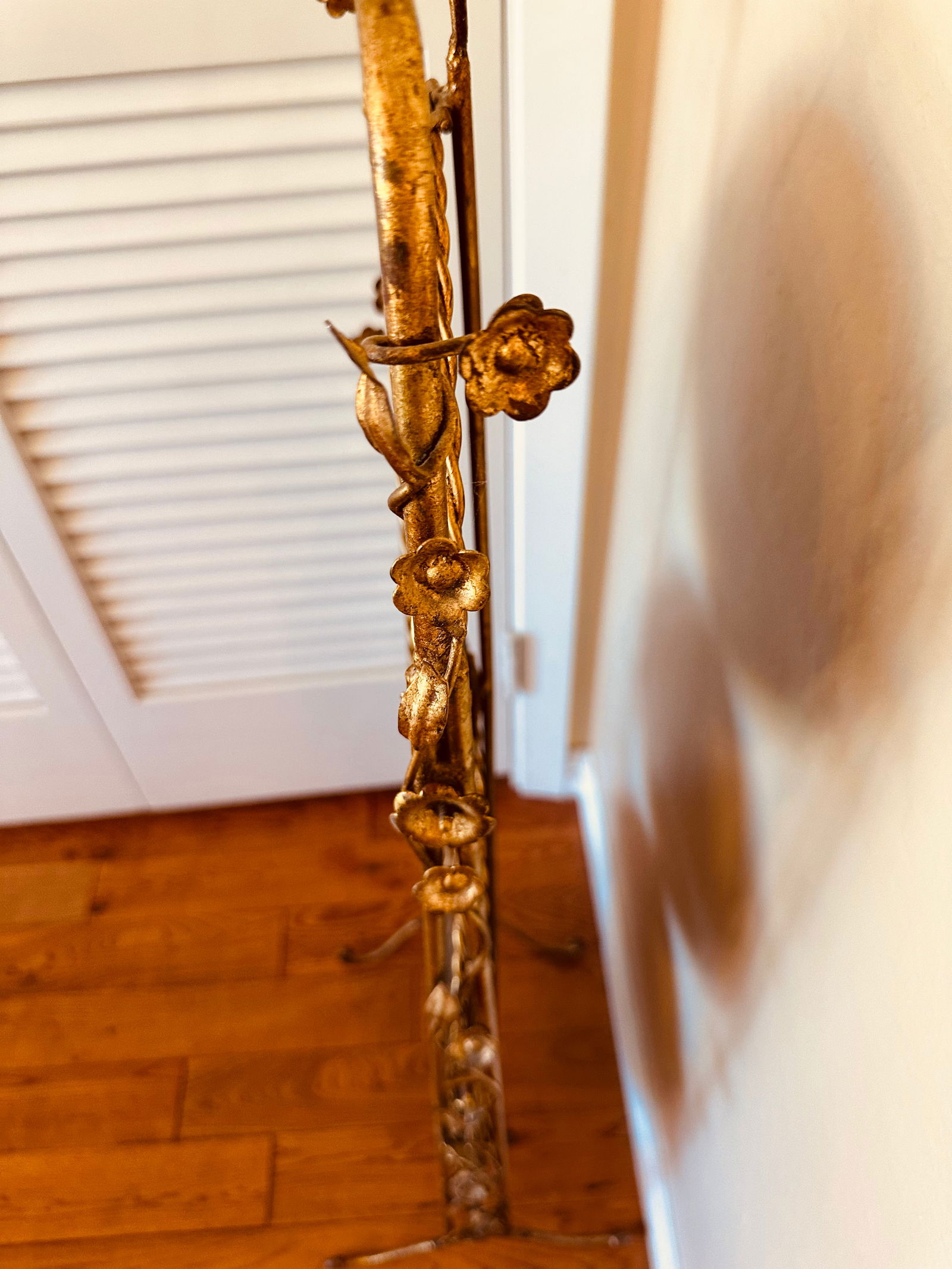 1950s Italian Gold Gilt Étagère Three-Tiers Foldable Serving Tray Table - 13