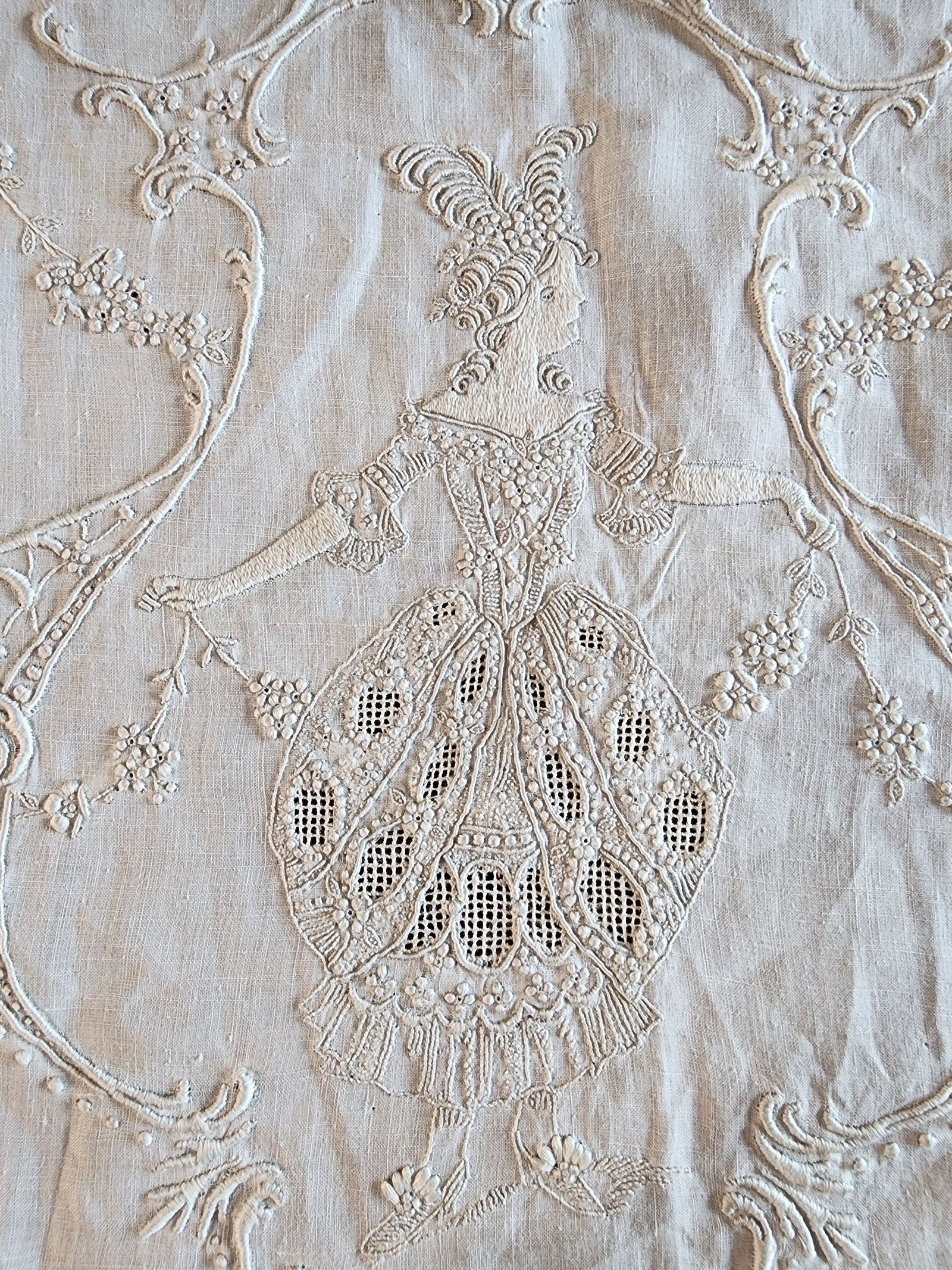 Exquisite Antique Embroidered Handkerchief - 15