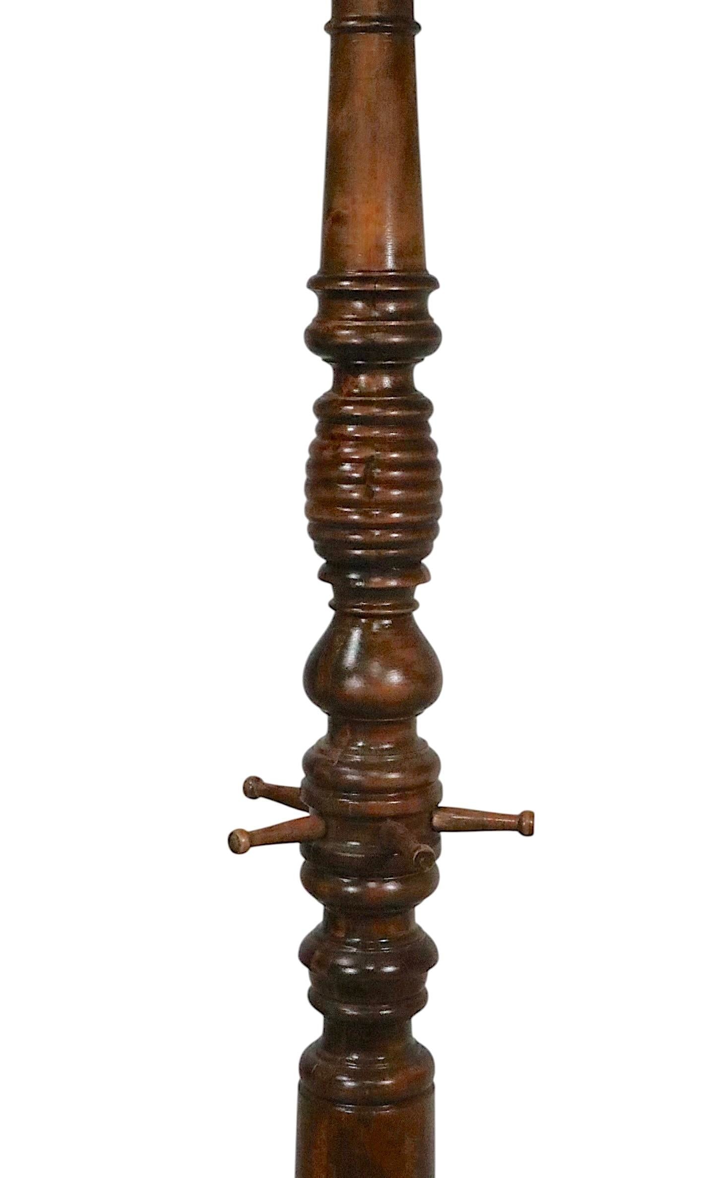 19th Century Victorian Walnut Coat Rack Coat Tree - 13