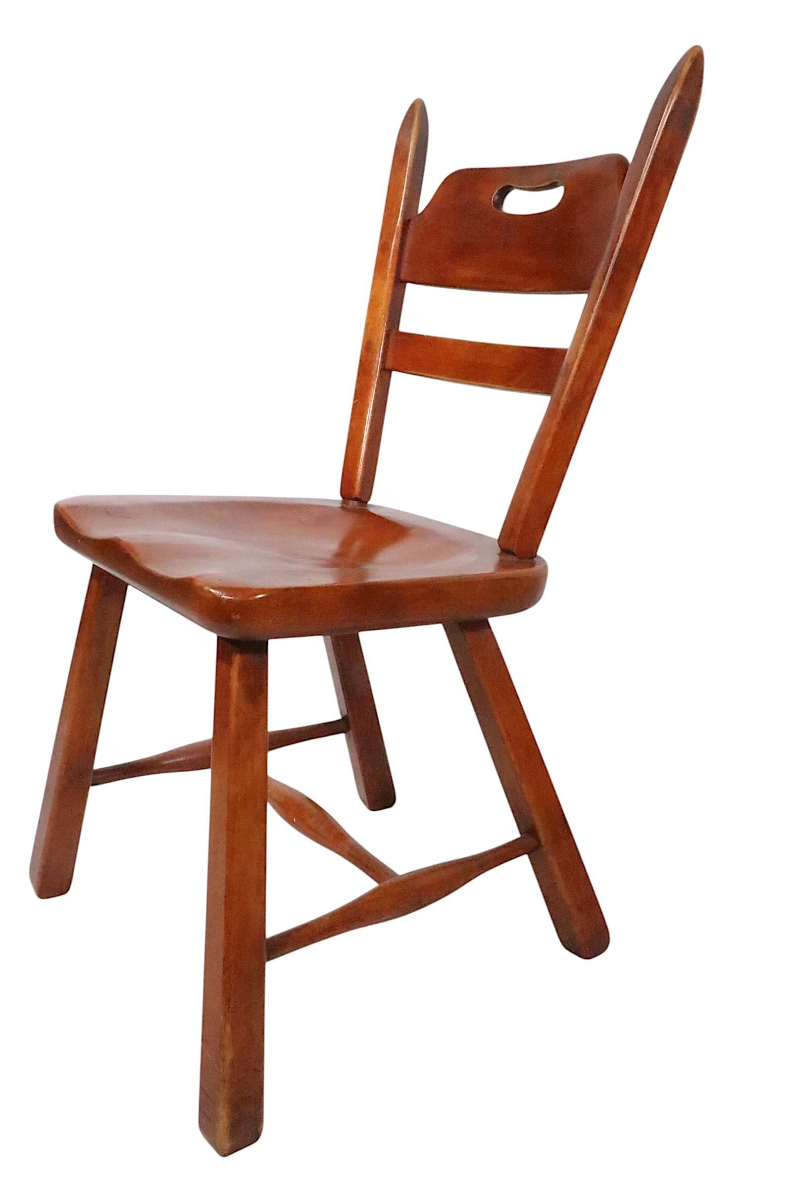 Set of Six Herman DeVries Cushman Colonial Dining Chairs With Early Metal Tag - 10