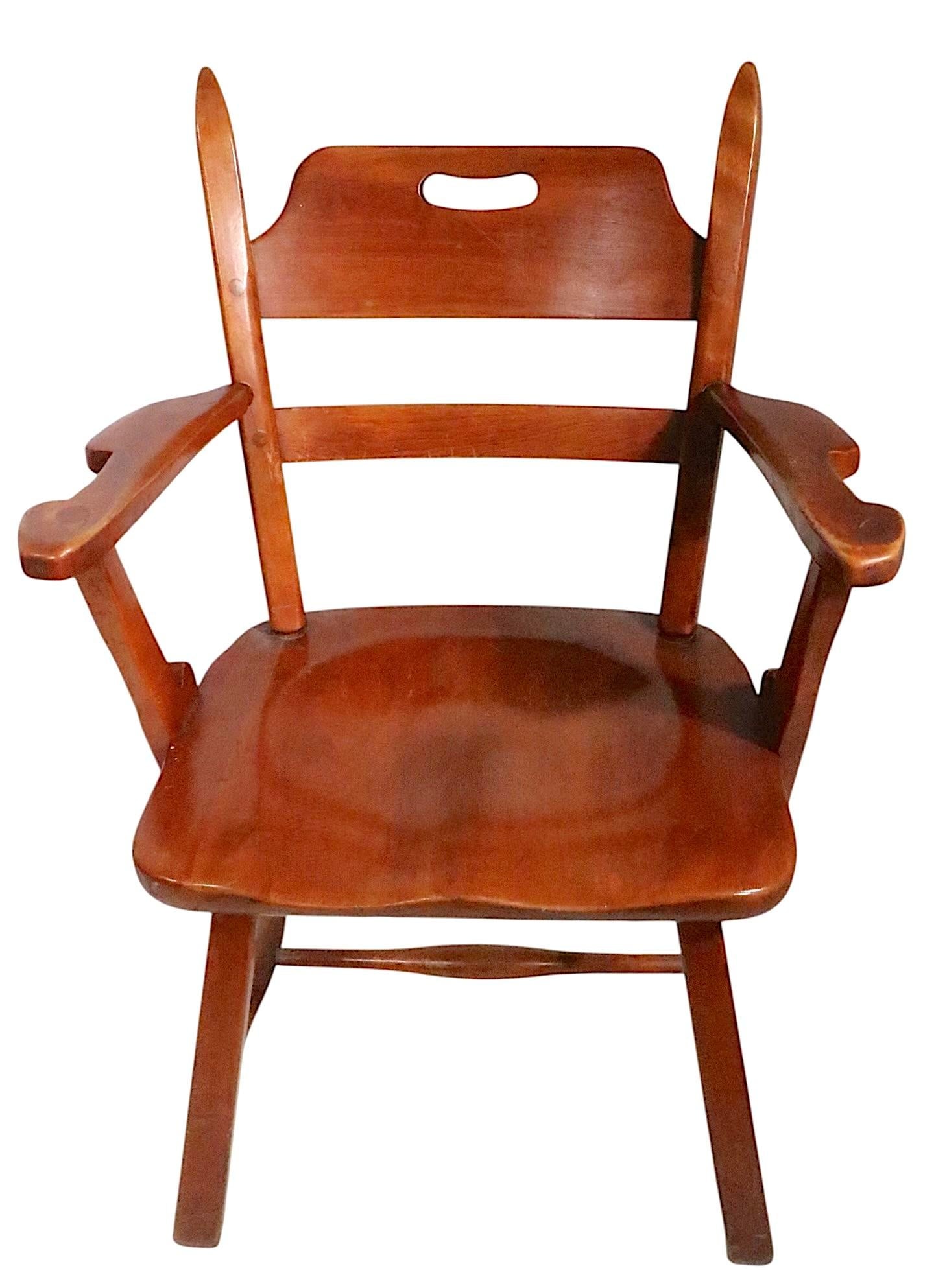 Set of Six Herman DeVries Cushman Colonial Dining Chairs With Early Metal Tag - 5