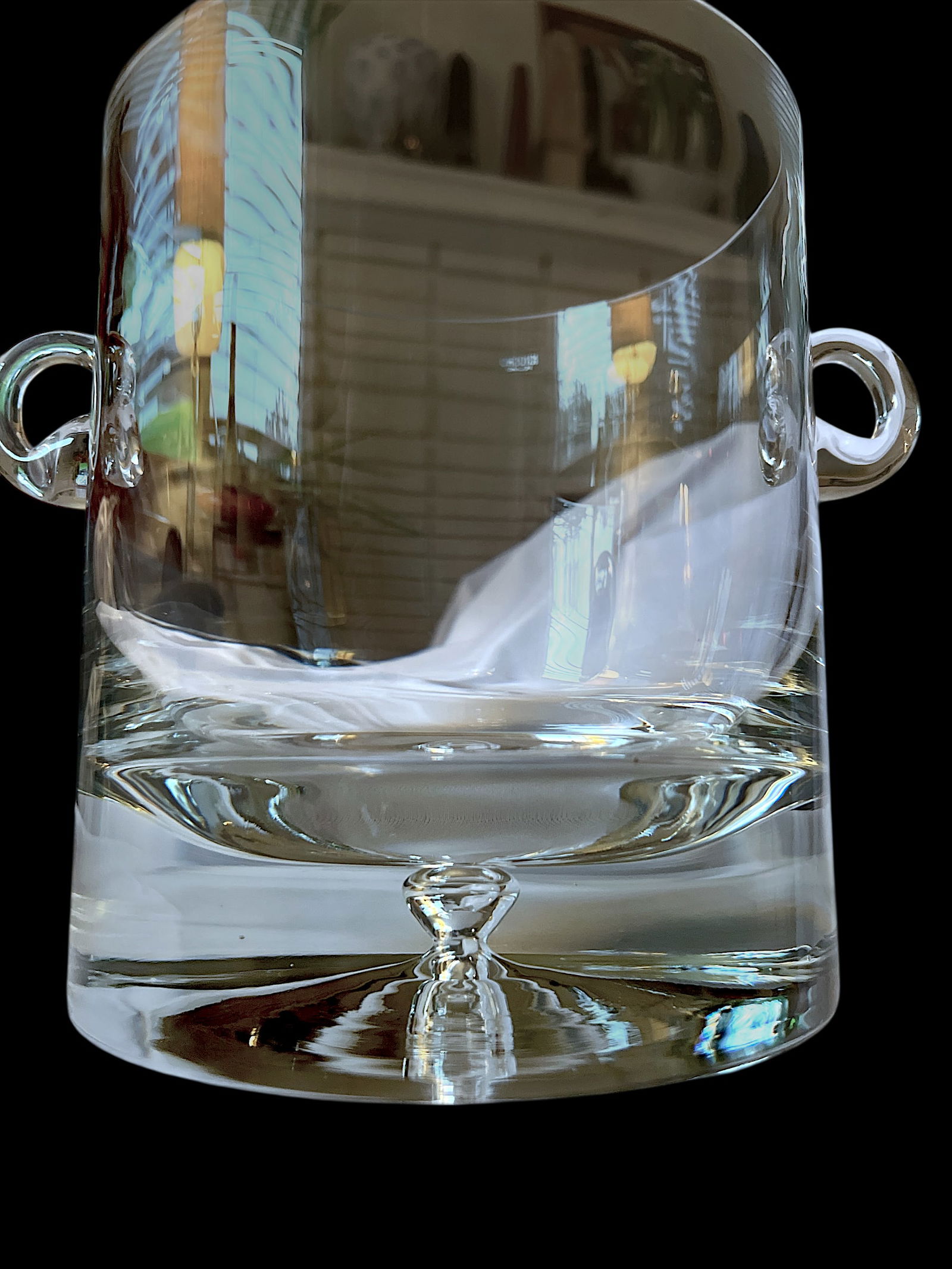 Vintage Krosno Crystal Ice Bucket | Poland | Mid-Century Modern Barware - 3