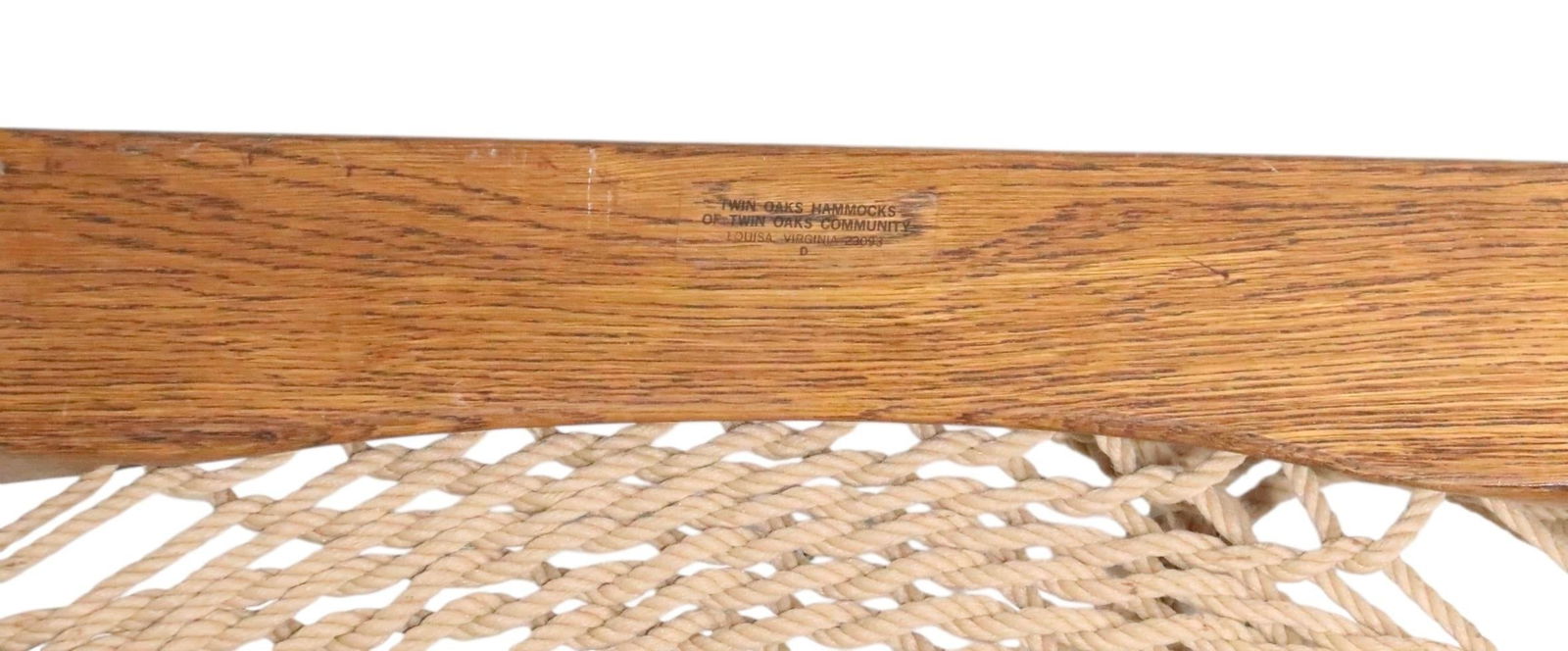 Oak and Rope Hanging Chair by Twin Oaks Hammocks - 4