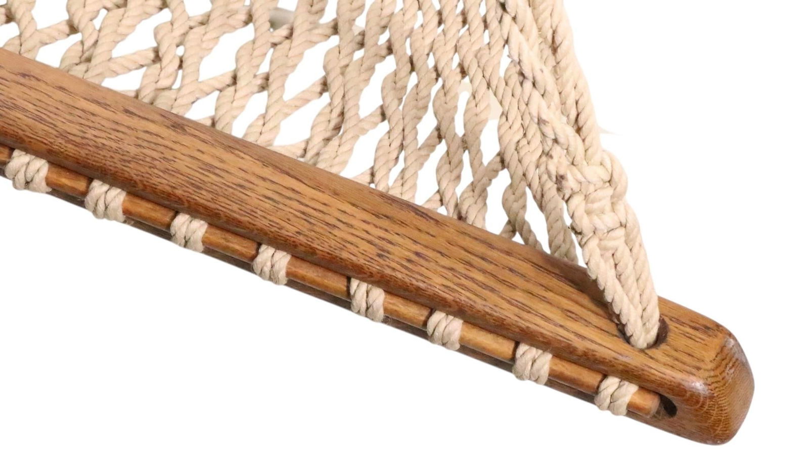 Oak and Rope Hanging Chair by Twin Oaks Hammocks - 5