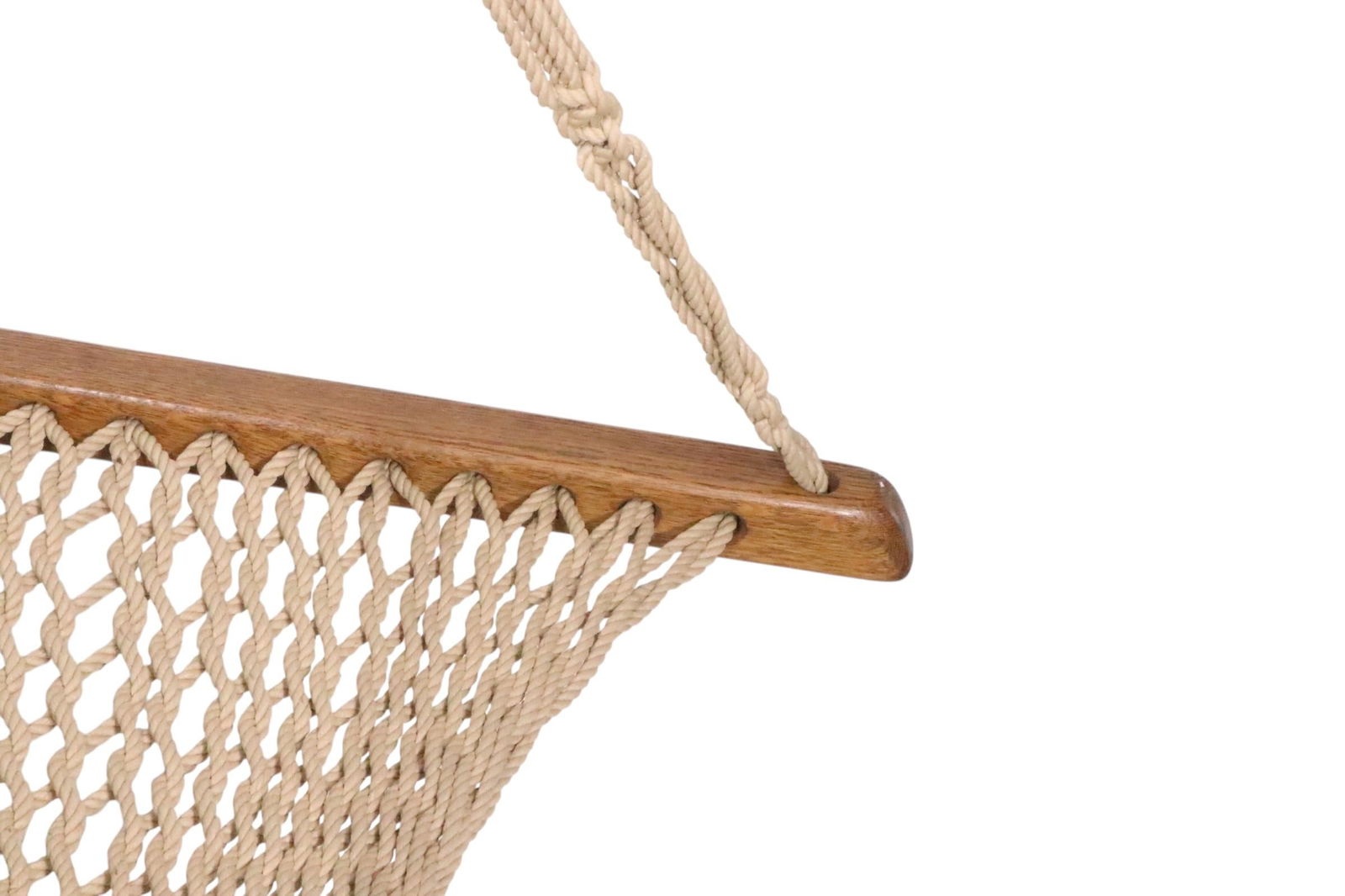 Oak and Rope Hanging Chair by Twin Oaks Hammocks - 8