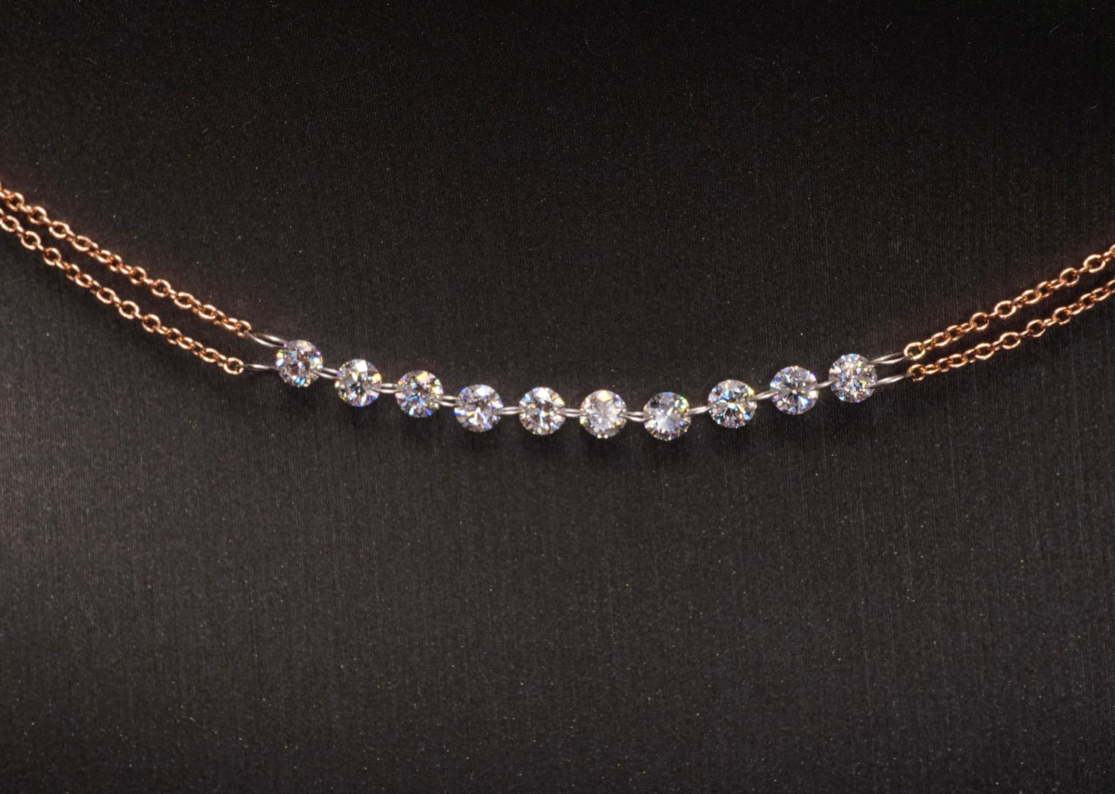 1.00Carat Diamond Necklace Chain Choker - 3