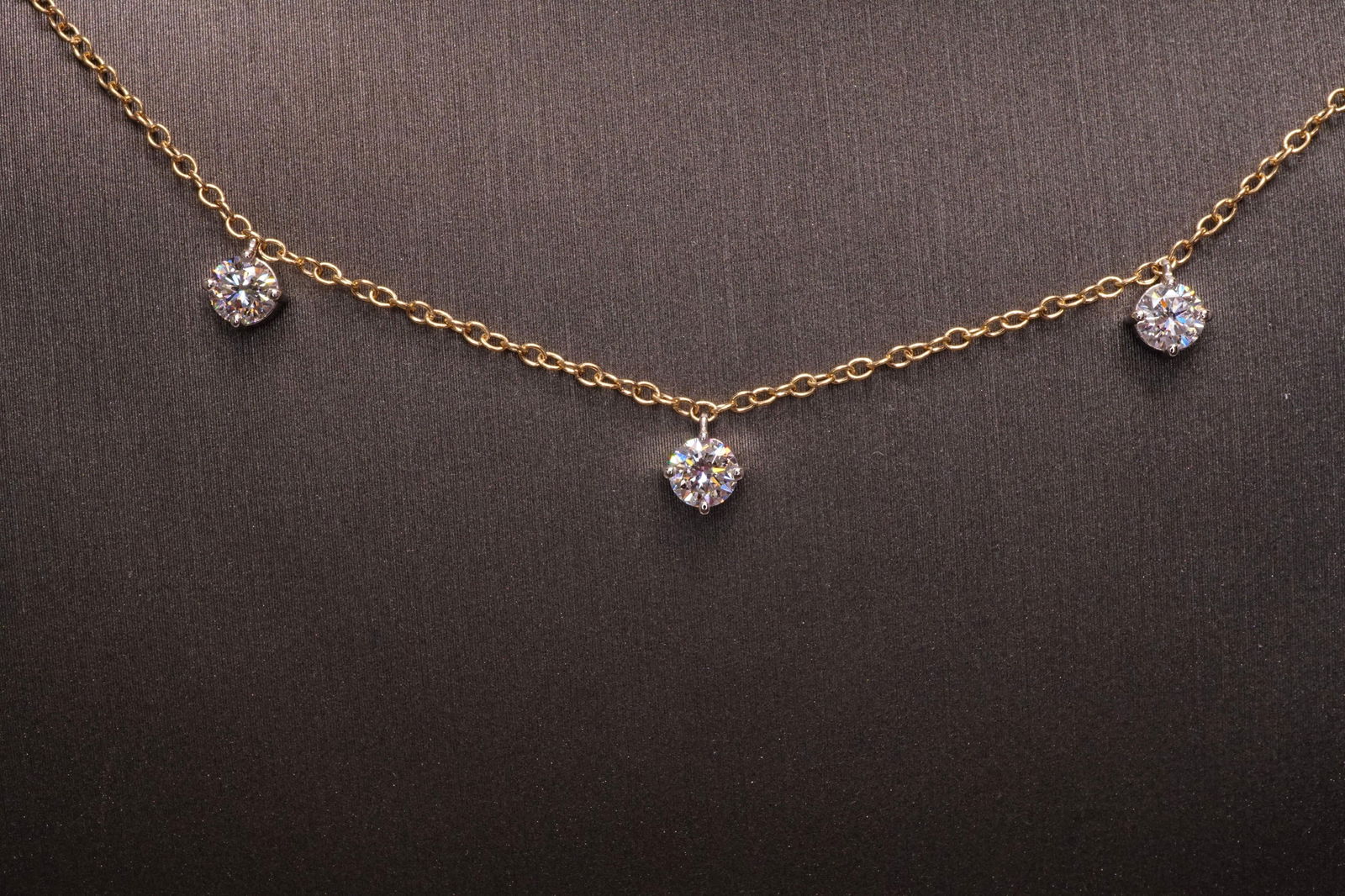 1.25 Carat Brilliant Round Diamond Chain Necklace - 3