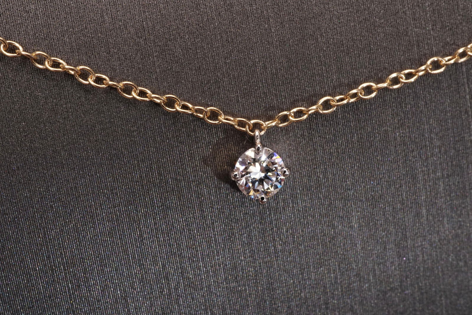 1.25 Carat Brilliant Round Diamond Chain Necklace - 4