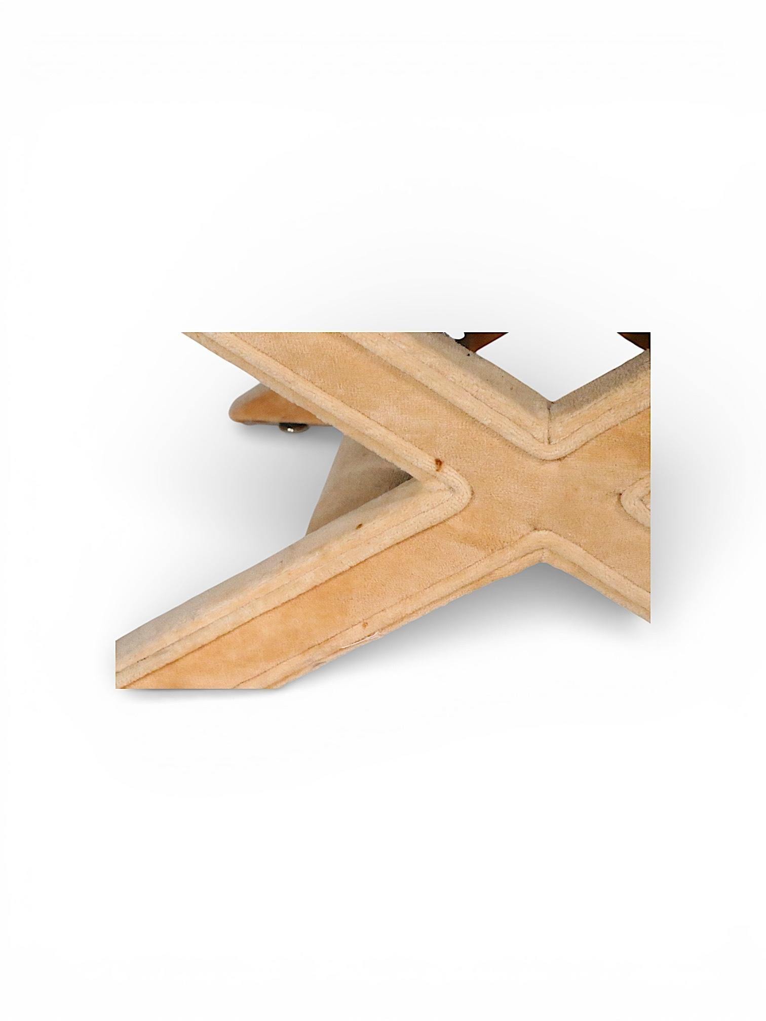 Mid 20th Century Hollywood Regency Stool Upholstered Ottoman - 10