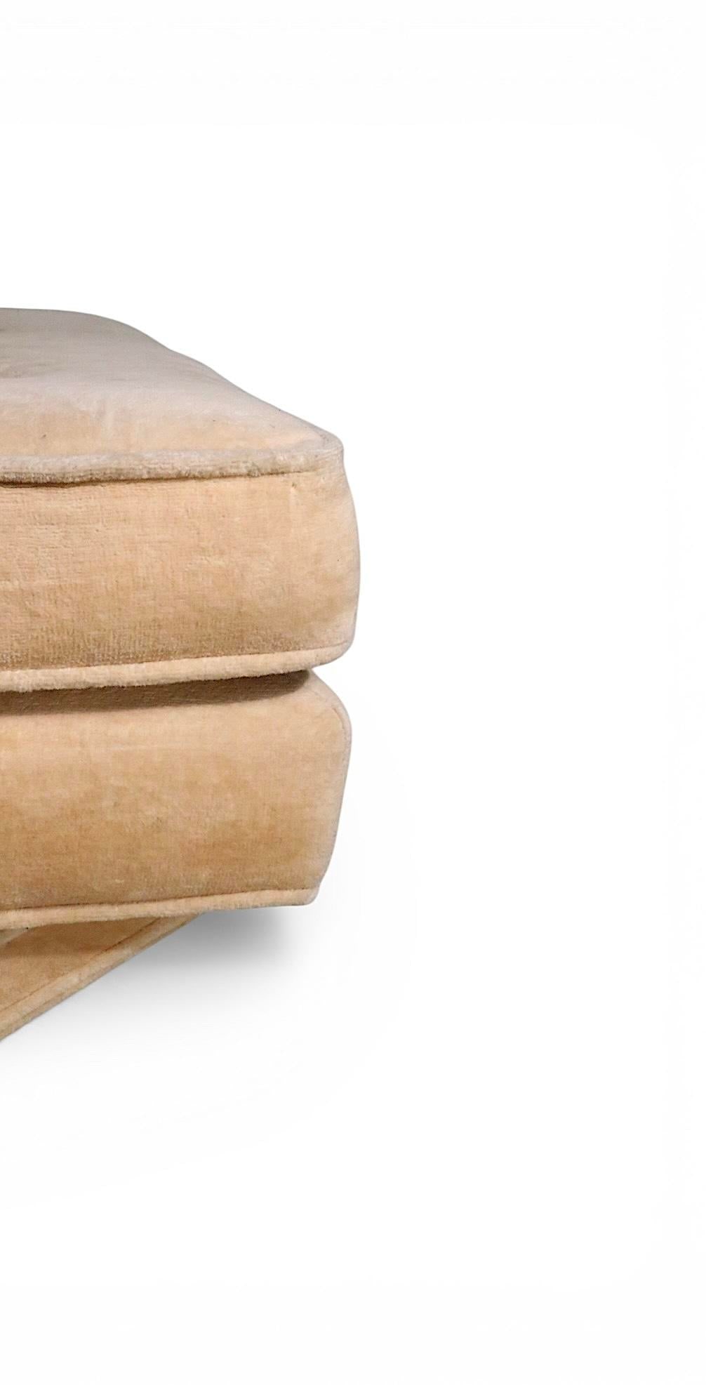 Mid 20th Century Hollywood Regency Stool Upholstered Ottoman - 2