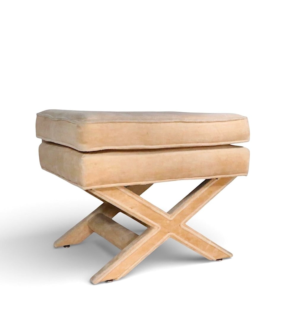 Mid 20th Century Hollywood Regency Stool Upholstered Ottoman - 4