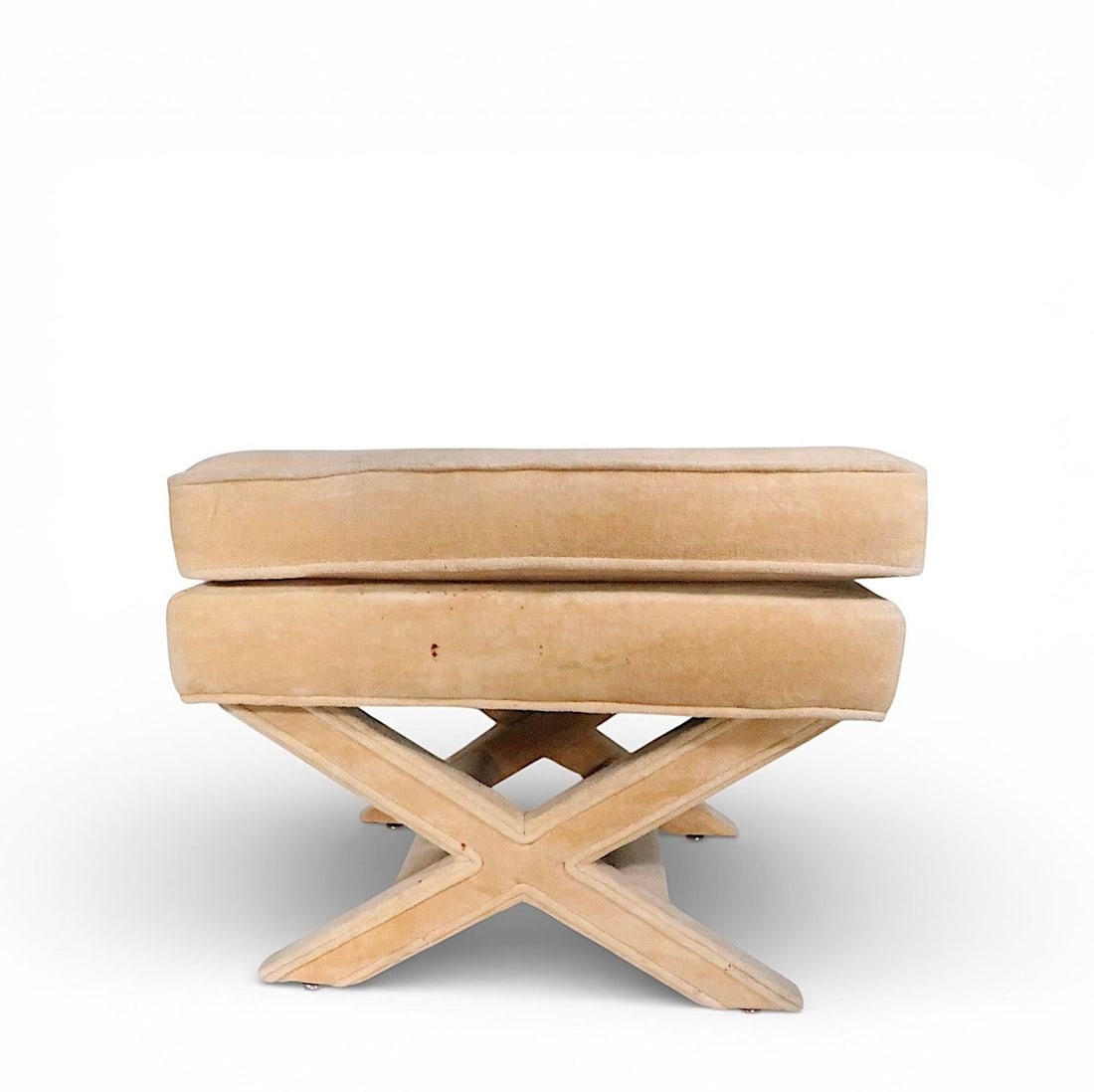 Mid 20th Century Hollywood Regency Stool Upholstered Ottoman - 5