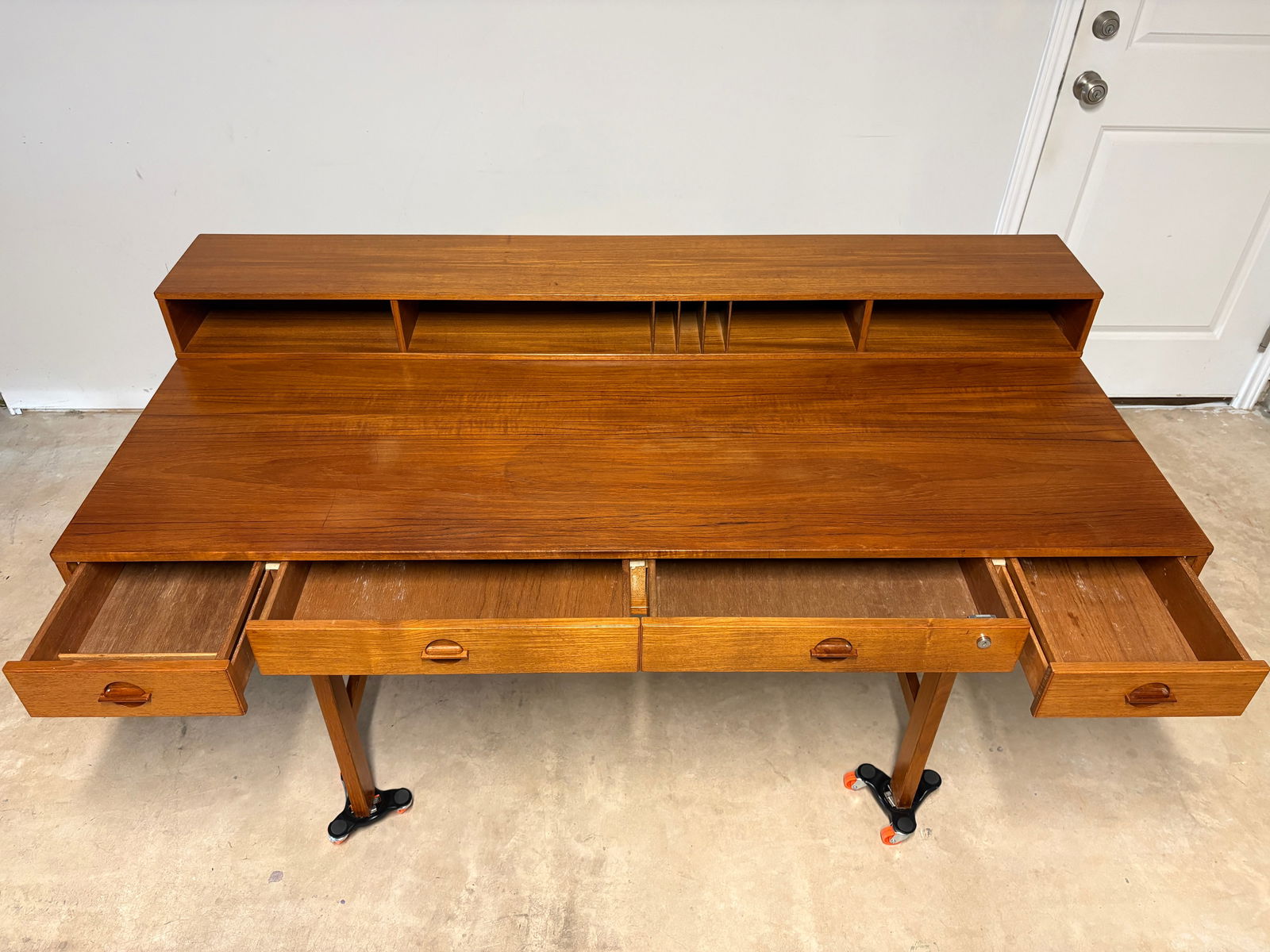 1960s Mid-Century Modern Danish Teak Flip-Top Desk by Peter LÃ¸vig Nielsen - 13