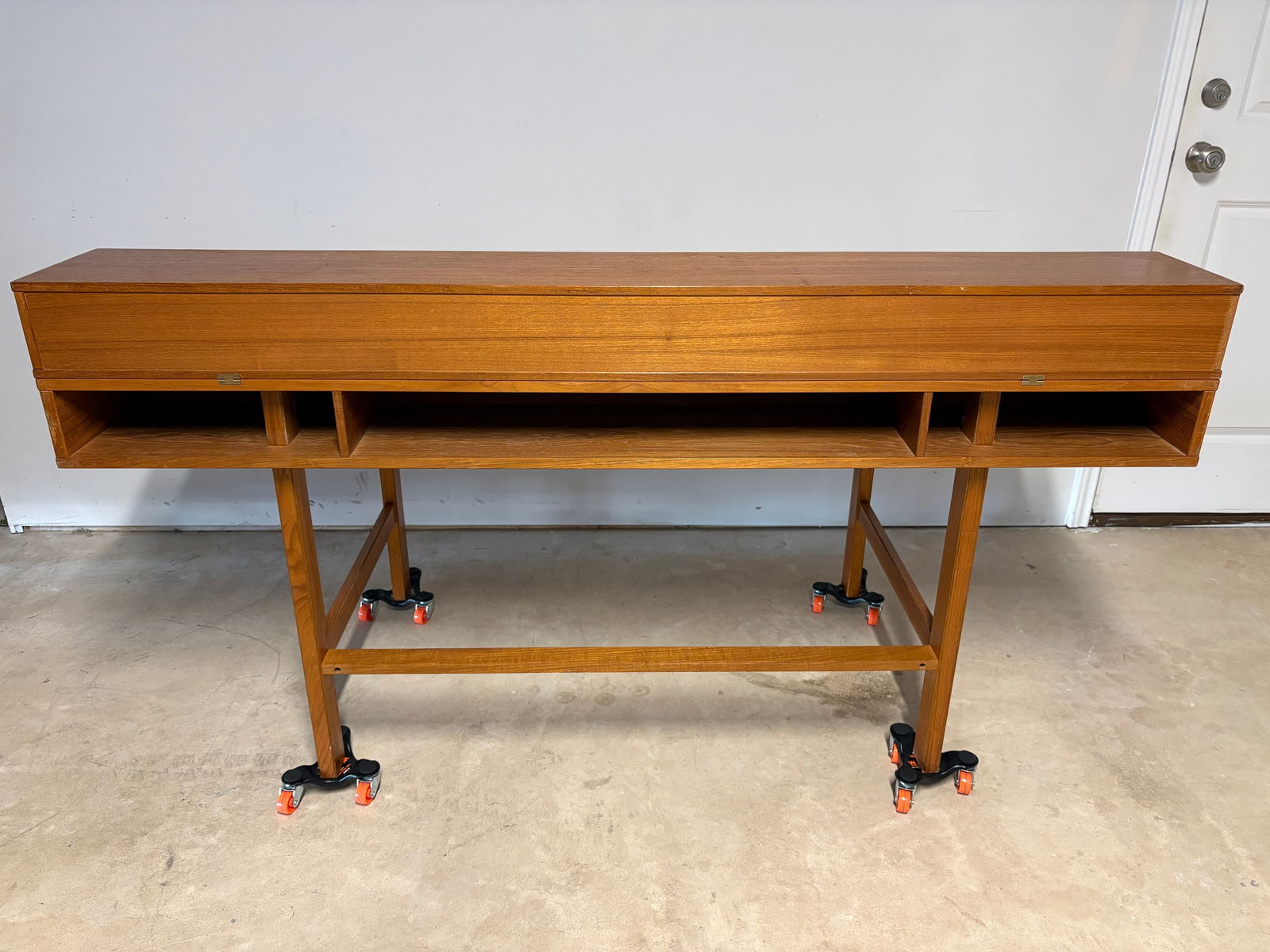 1960s Mid-Century Modern Danish Teak Flip-Top Desk by Peter LÃ¸vig Nielsen - 16