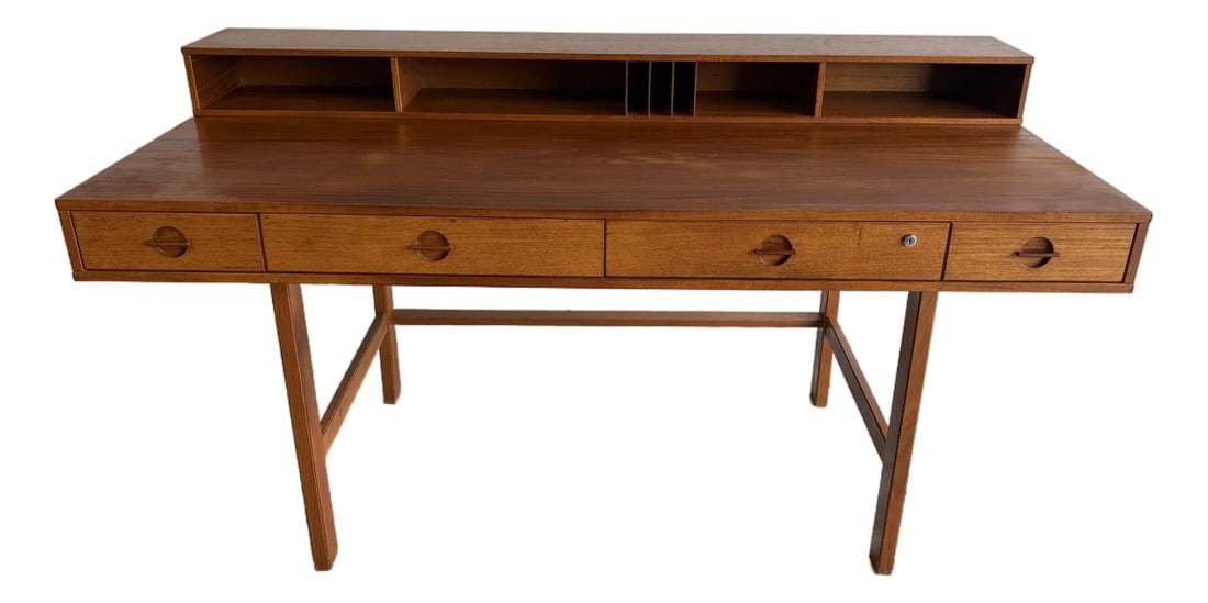 1960s Mid-Century Modern Danish Teak Flip-Top Desk by Peter LÃ¸vig Nielsen (1 of 18)